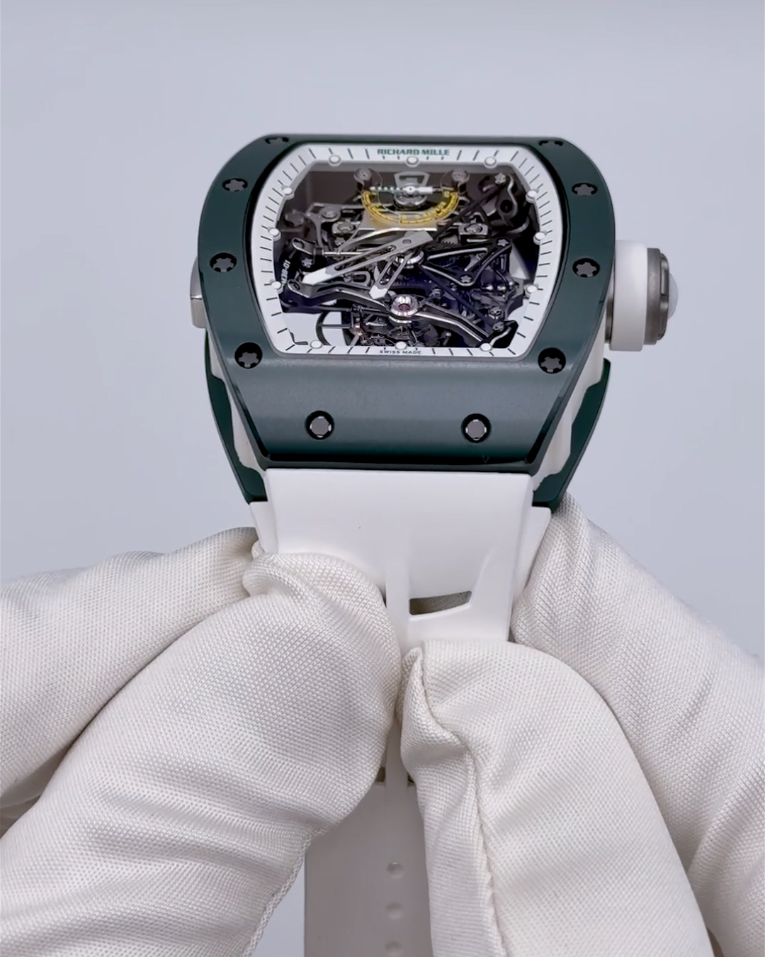 Richard Mille RM 38-01 Green G-Sensor Tourbillon 理查德米勒 RM 38-01 绿陶瓷 G-Sensor 镂空陀飞轮 | WORLDTIMER
