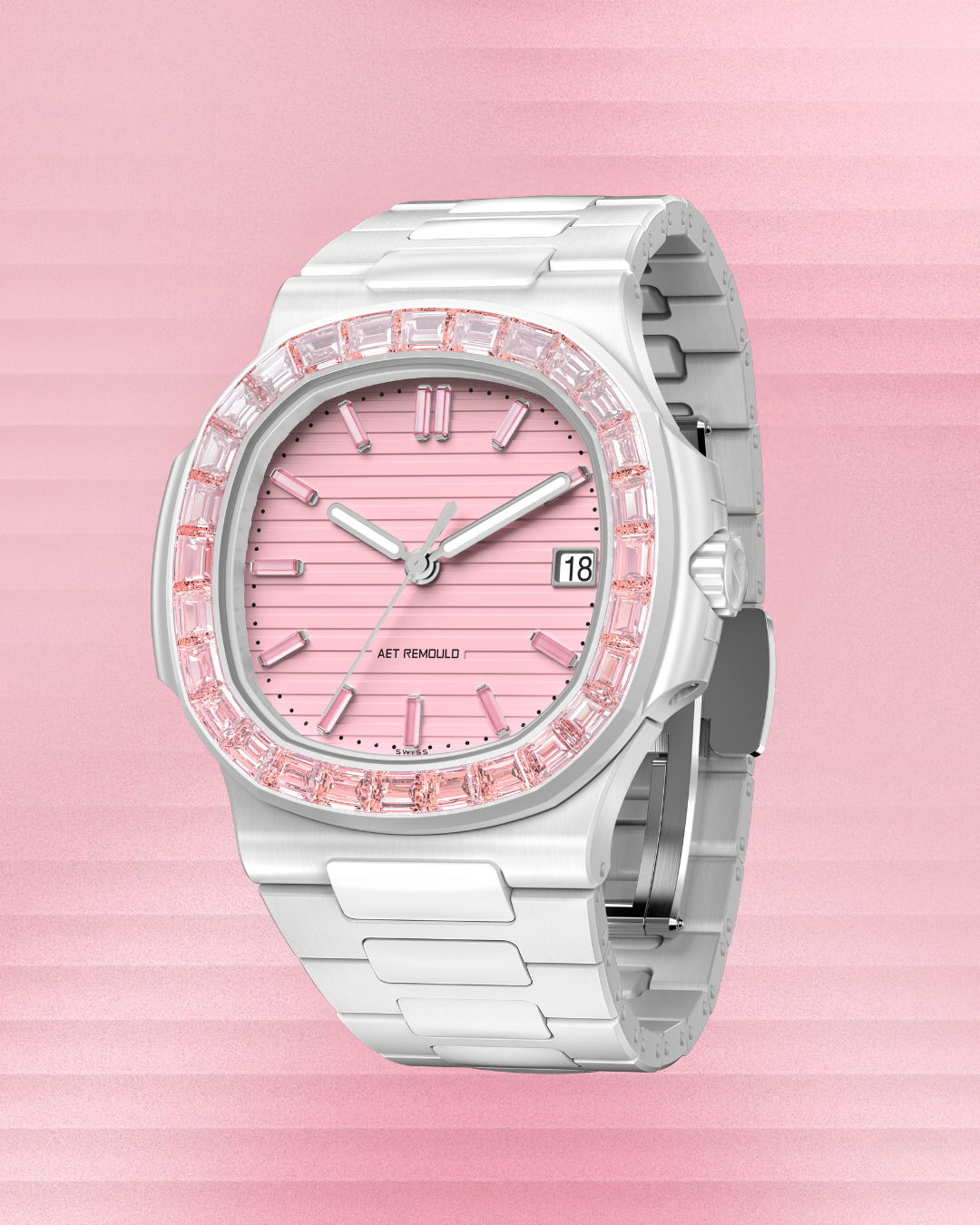 AET REMOULD Patek Nautilus ROSEFLARE White 百達翡麗鸚鵡螺 白色全陶瓷手錶 | WORLDTIMER