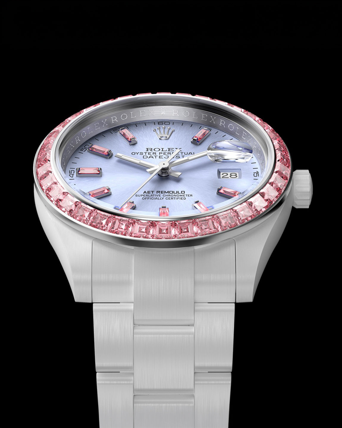 AET REMOULD EPOCH MORGANITE - First Ceramic Rolex Datejust with 36 Natural Gemstones | 首枚镶嵌天然宝石的陶瓷日志型 AET REMOULD MORGANITE | WORLDTIMER