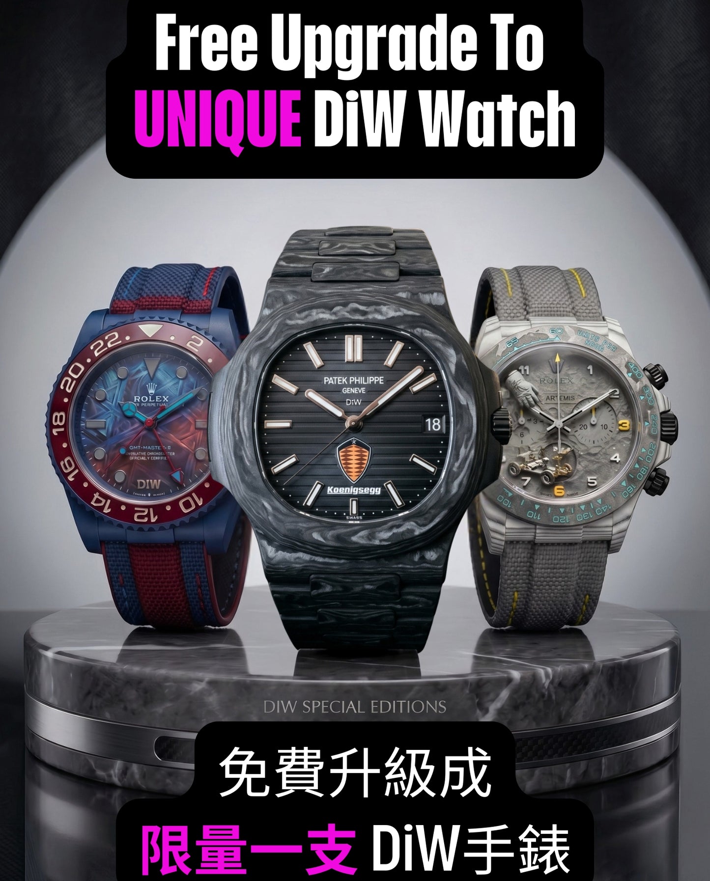 打造你的唯一 DiW，今次免費，直至9月1日 Build Your Only DiW — Free This Time Until September 1st | WORLDTIMER