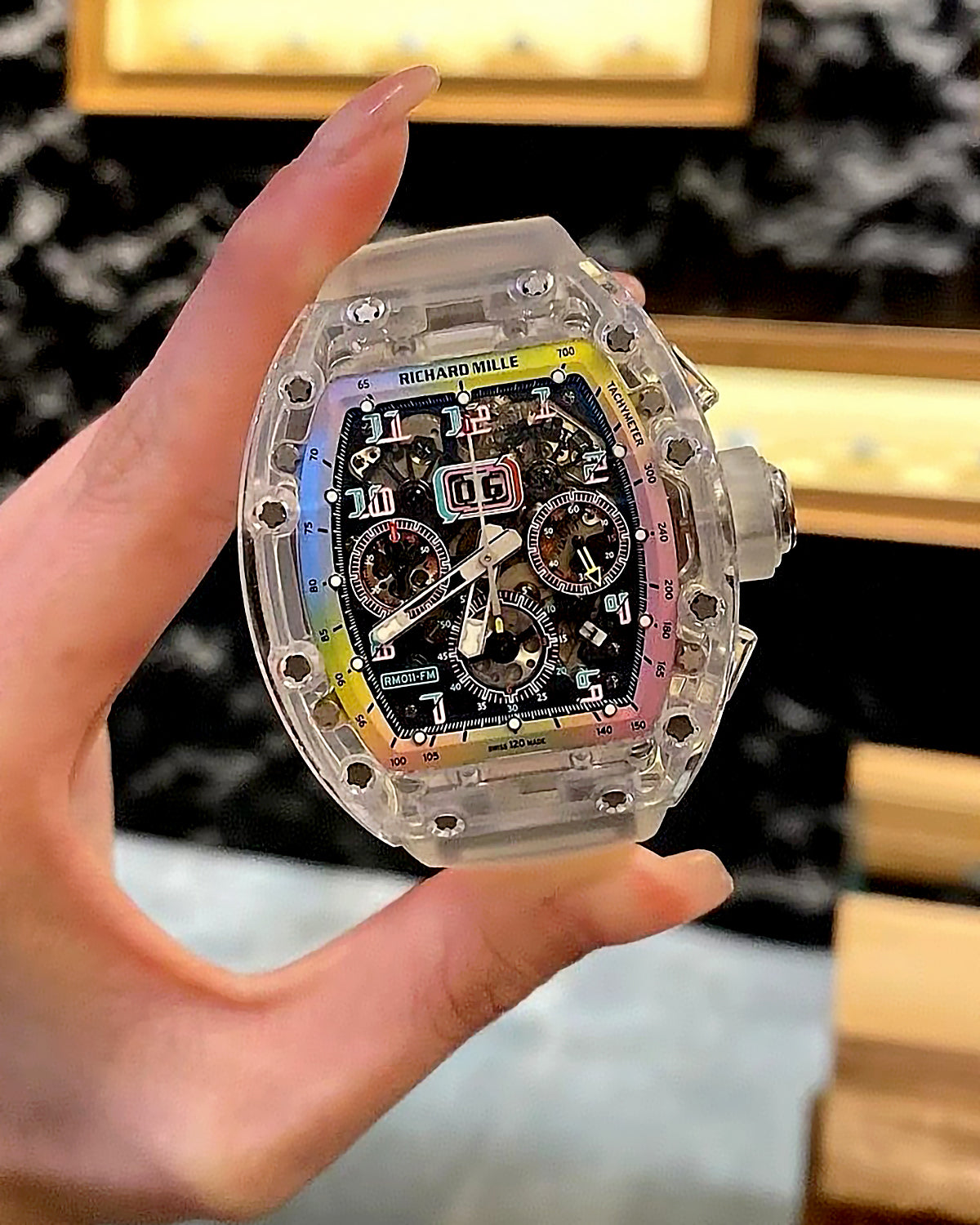 Richard Mille RM 011 Sapphire AET REMOULD A11 TIME MACHINE 理查德米勒水晶 RM 011【AET REMOULD】 | WORLDTIMER