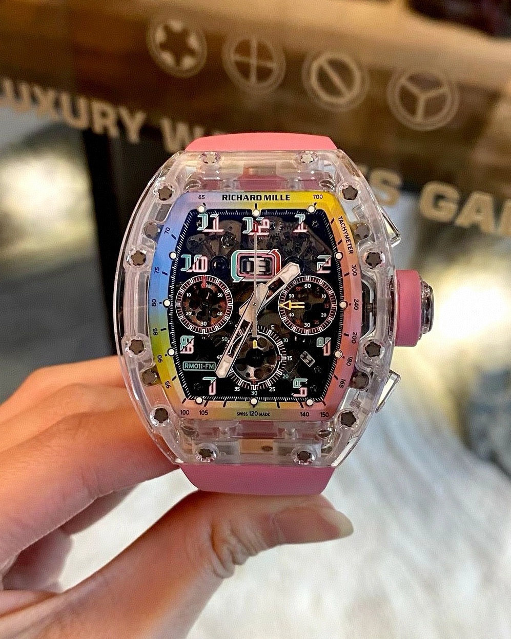 Richard Mille RM 011 Sapphire AET REMOULD A11 TIME MACHINE 理查德米勒水晶 RM 011【AET REMOULD】 | WORLDTIMER