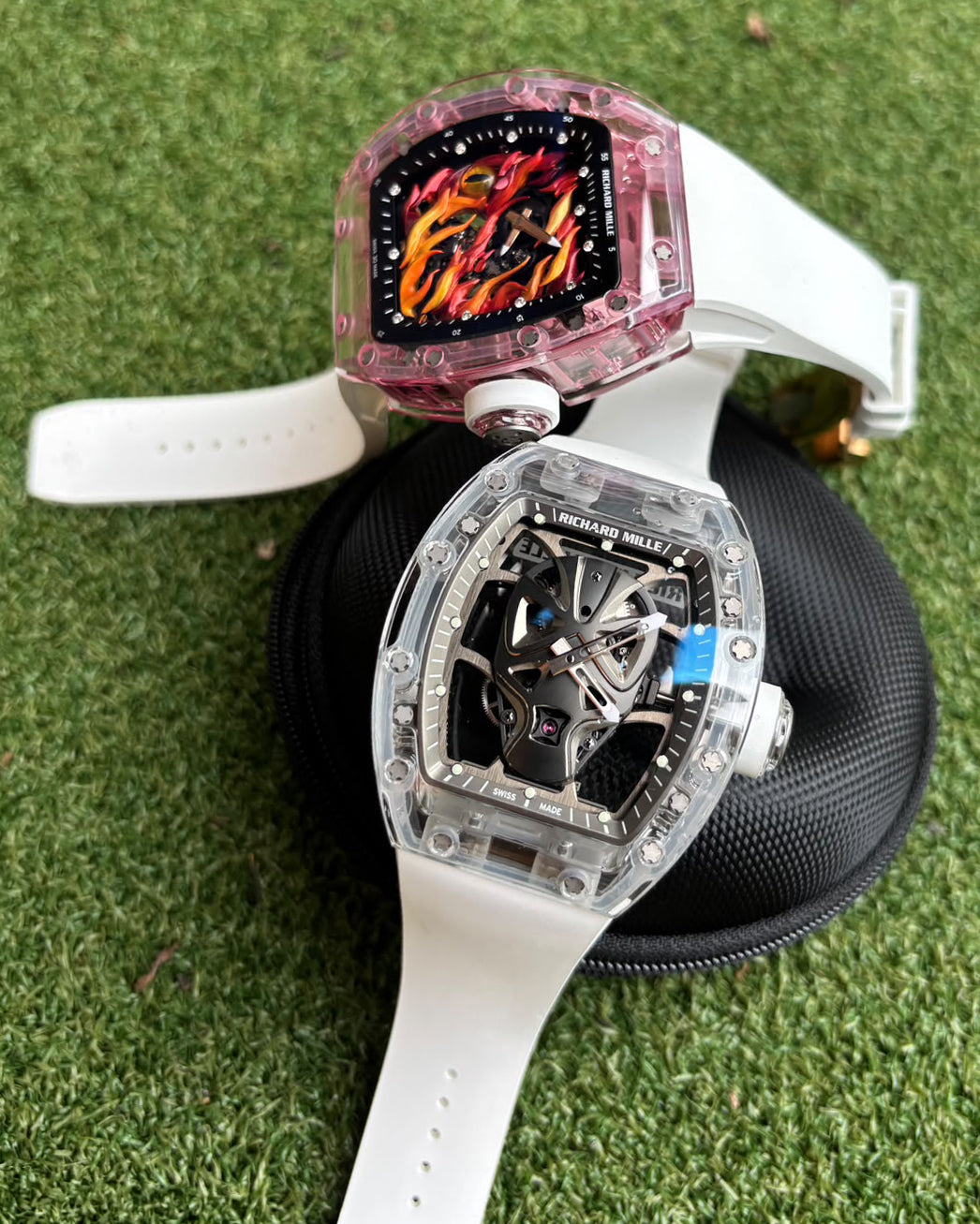 AET REMOULD Sapphire Richard Mille RM 52-06 Tourbillon Mask 理查德米勒水晶 RM 52-06 面具陀飞轮 AET REMOULD 面具蓝宝石水晶手表 | WORLDTIMER