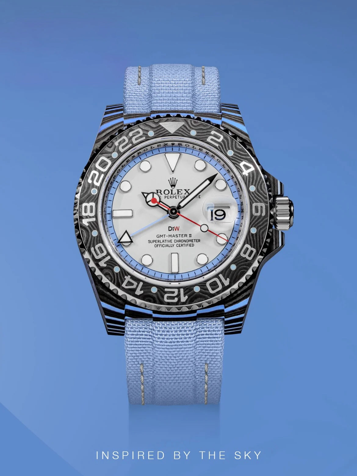 DiW Rolex GMT Master SKYBOUND Oyster 与 NTPT碳纤维 结合的 DiW 劳力士格林尼治 | WORLDTIMER