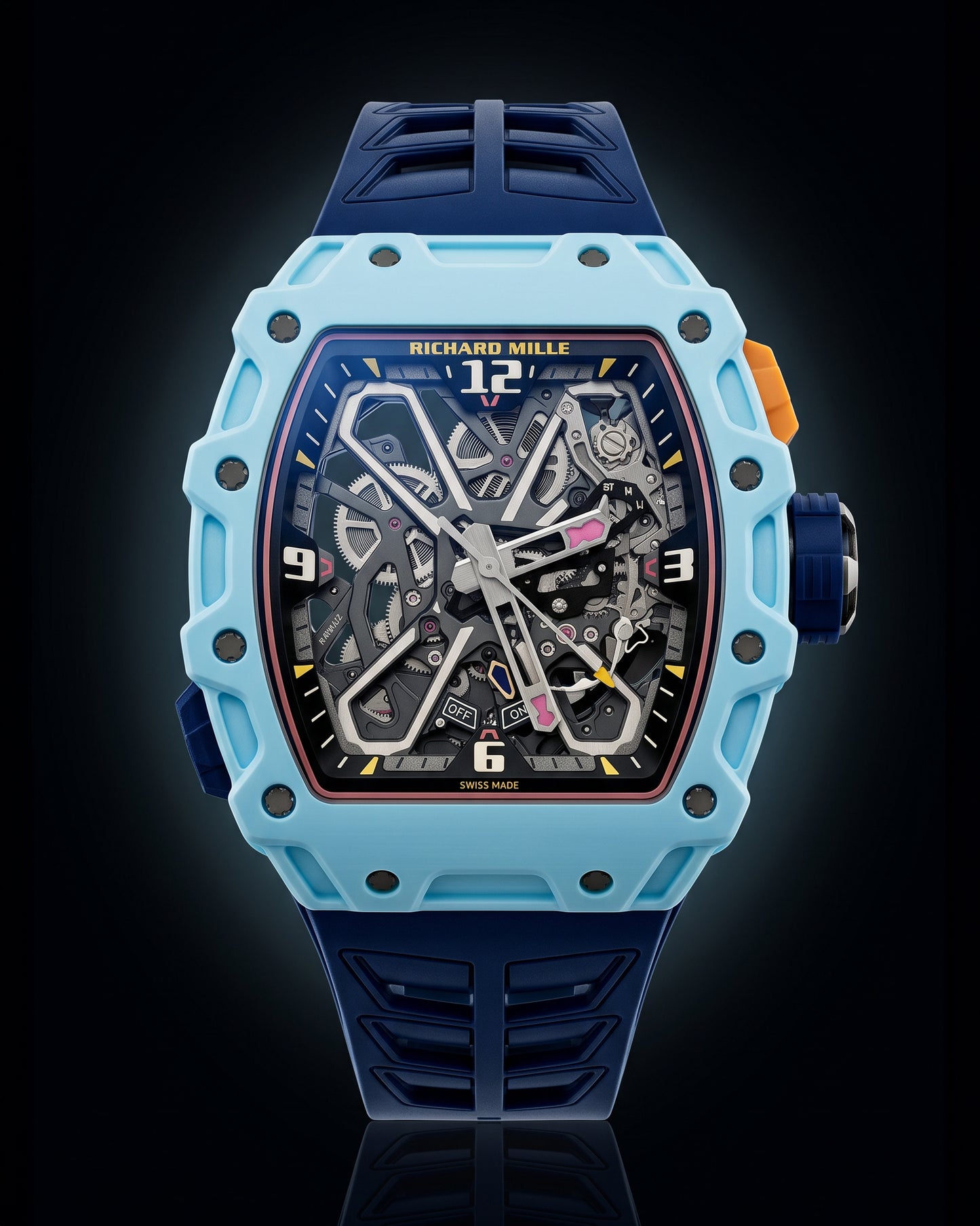 Richard Mille Rafael Nadal RM 35-03 Pastel Blue Quartz TPT 理查德米勒纳达尔 RM 35-03 淡蓝色 自动腕表 | WORLDTIMER