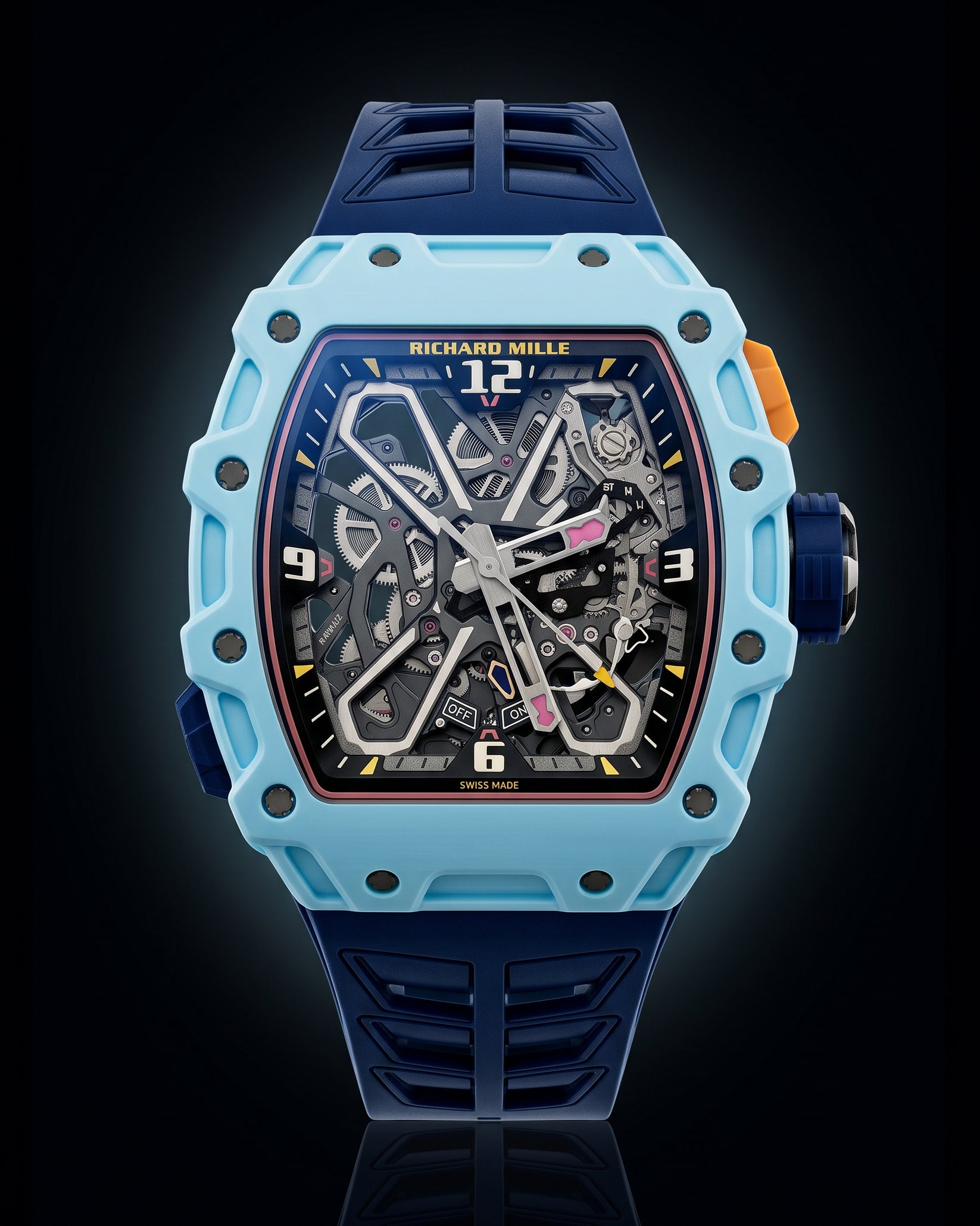 Richard Mille Rafael Nadal RM 35-03 Pastel Blue Quartz TPT 理查德米勒纳达尔 RM 35-03 淡蓝色 自动腕表 | WORLDTIMER