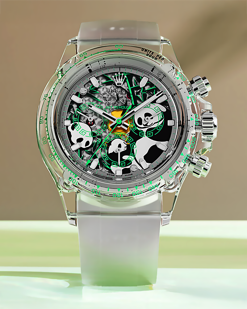 AET REMOULD Rolex Daytona Sapphire PANDA DIAL "CHINA EDITION" 中国熊猫劳力士 水晶壳迪通拿 | WORLDTIMER