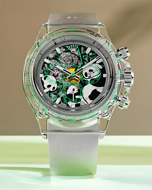 AET REMOULD Rolex Daytona Sapphire PANDA DIAL "CHINA EDITION" 中国熊猫劳力士 水晶壳迪通拿 | WORLDTIMER