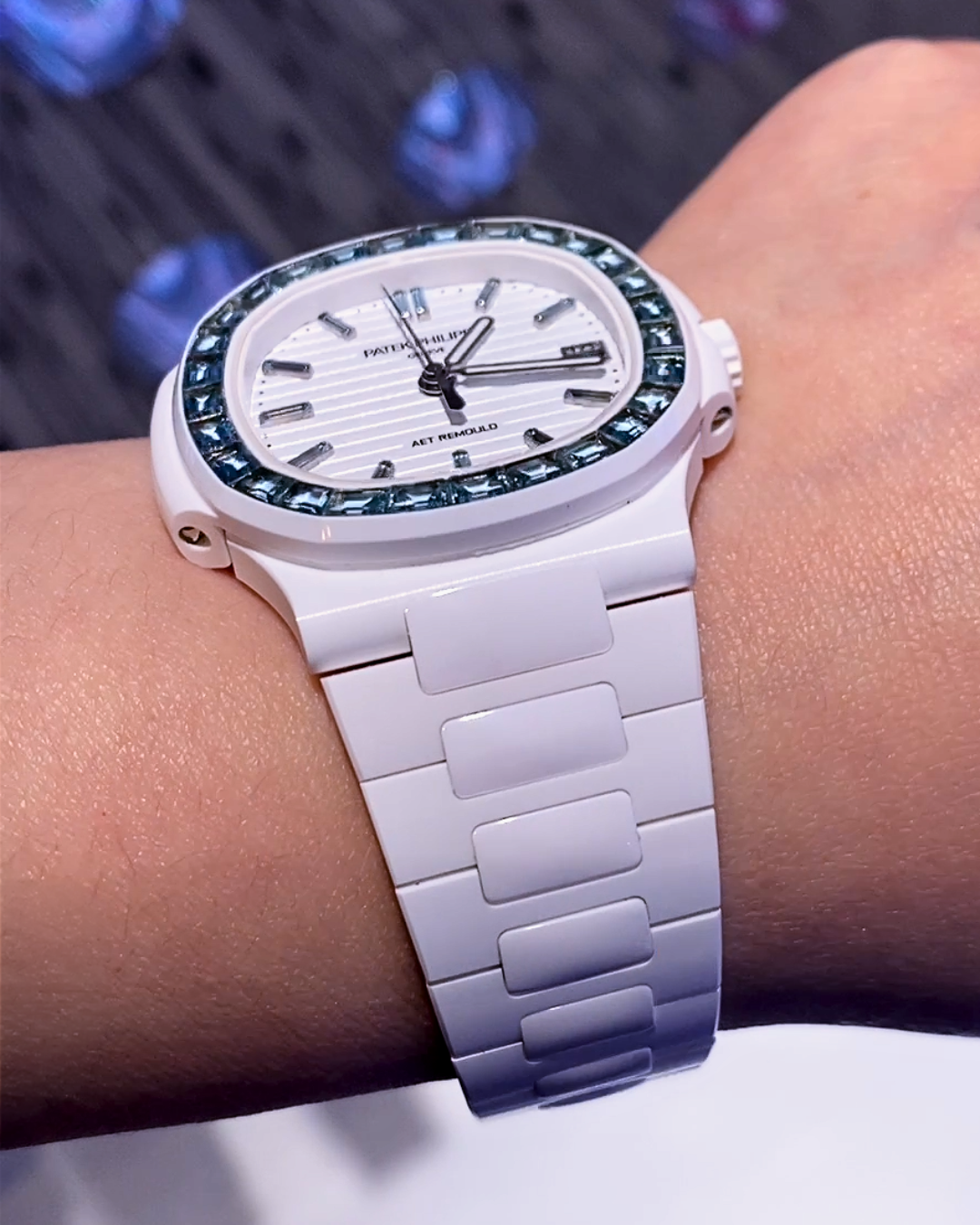 AET REMOULD Patek Philippe Nautilus AQUAMARINE 百达翡丽鹦鹉螺 5711 全陶瓷手表 | WORLDTIMER