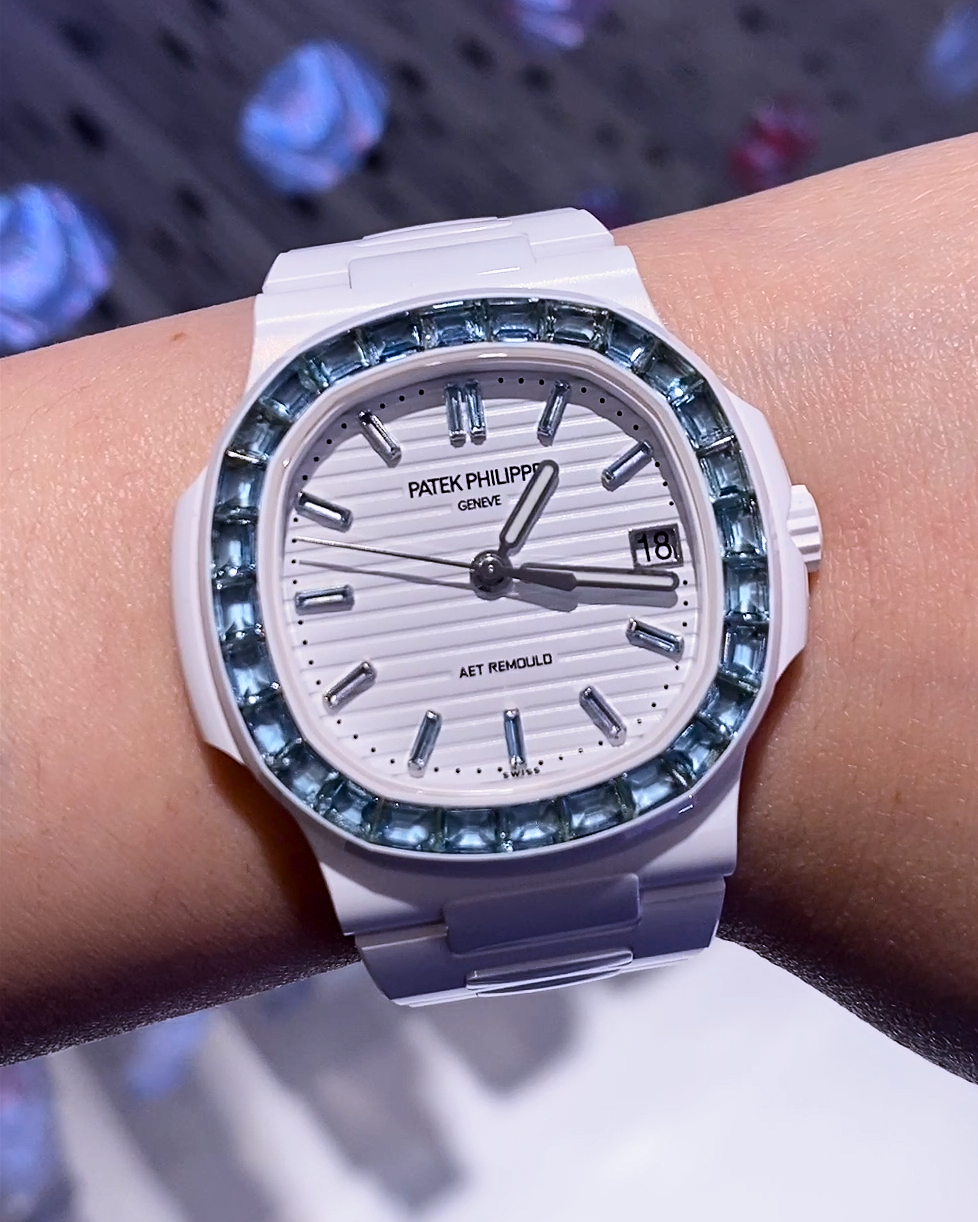 AET REMOULD Patek Nautilus AQUAMARINE 百达翡丽 鹦鹉螺5711 全陶瓷手表 | WORLDTIMER