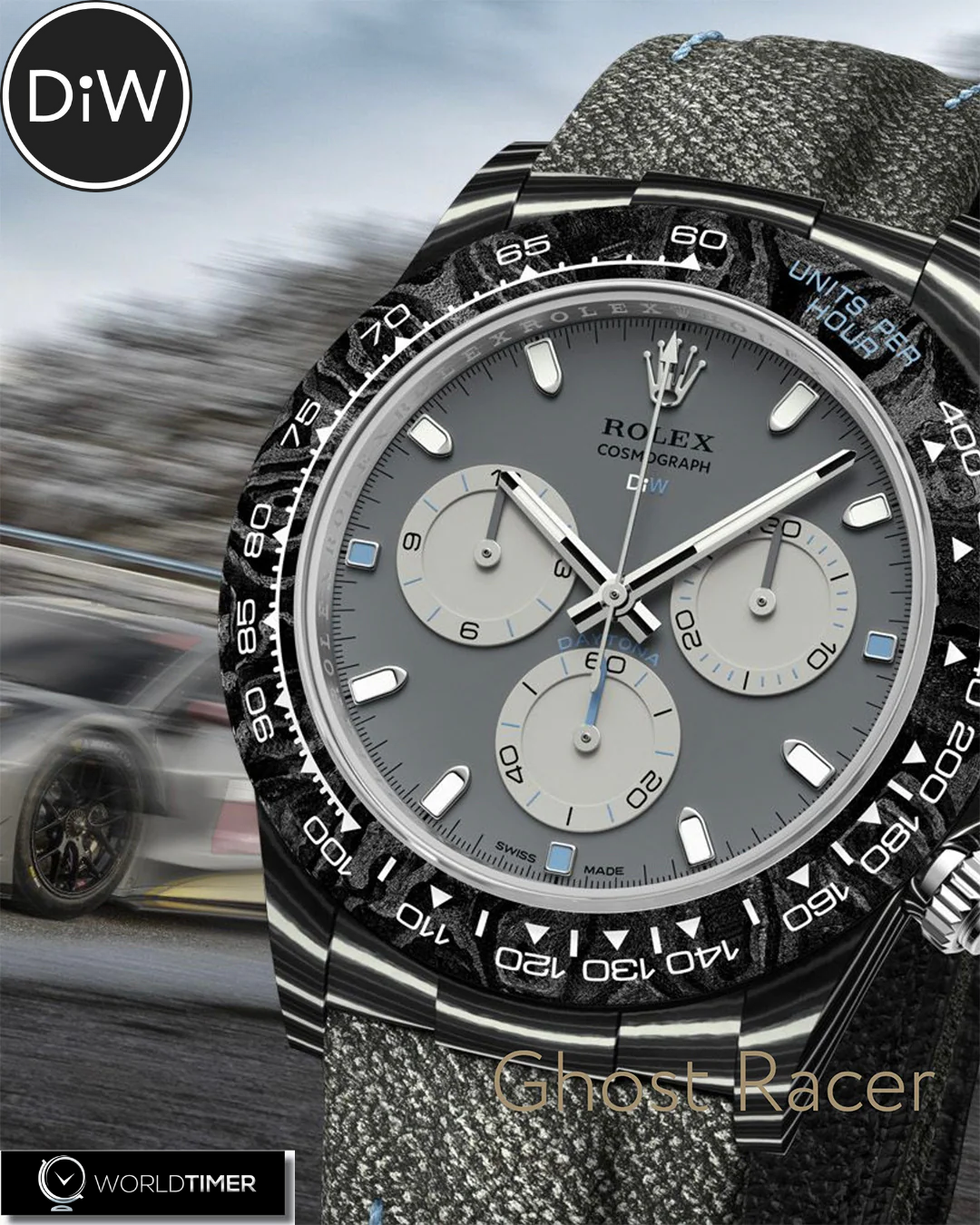 NTPT Carbon Fiber Rolex DiW Daytona GHOST RACER 赛车灵感幽灵版 碳纤维劳力士 DiW迪通拿 | WORLDTIMER