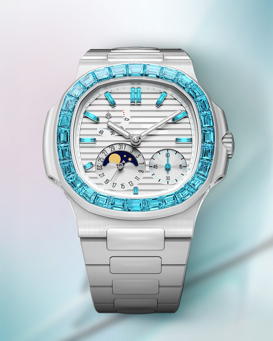 Patek 5712 Gemstone Ceramic AET Remould AETHER 百达翡丽 海蓝宝石 鹦鹉螺5712 AET Remould AETHER | WORLDTIMER