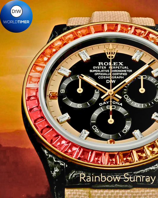 Rolex DiW Daytona RAINBOW SUNRAY 劳力士DiW 彩虹迪 碳纤维腕表 | WORLDTIMER