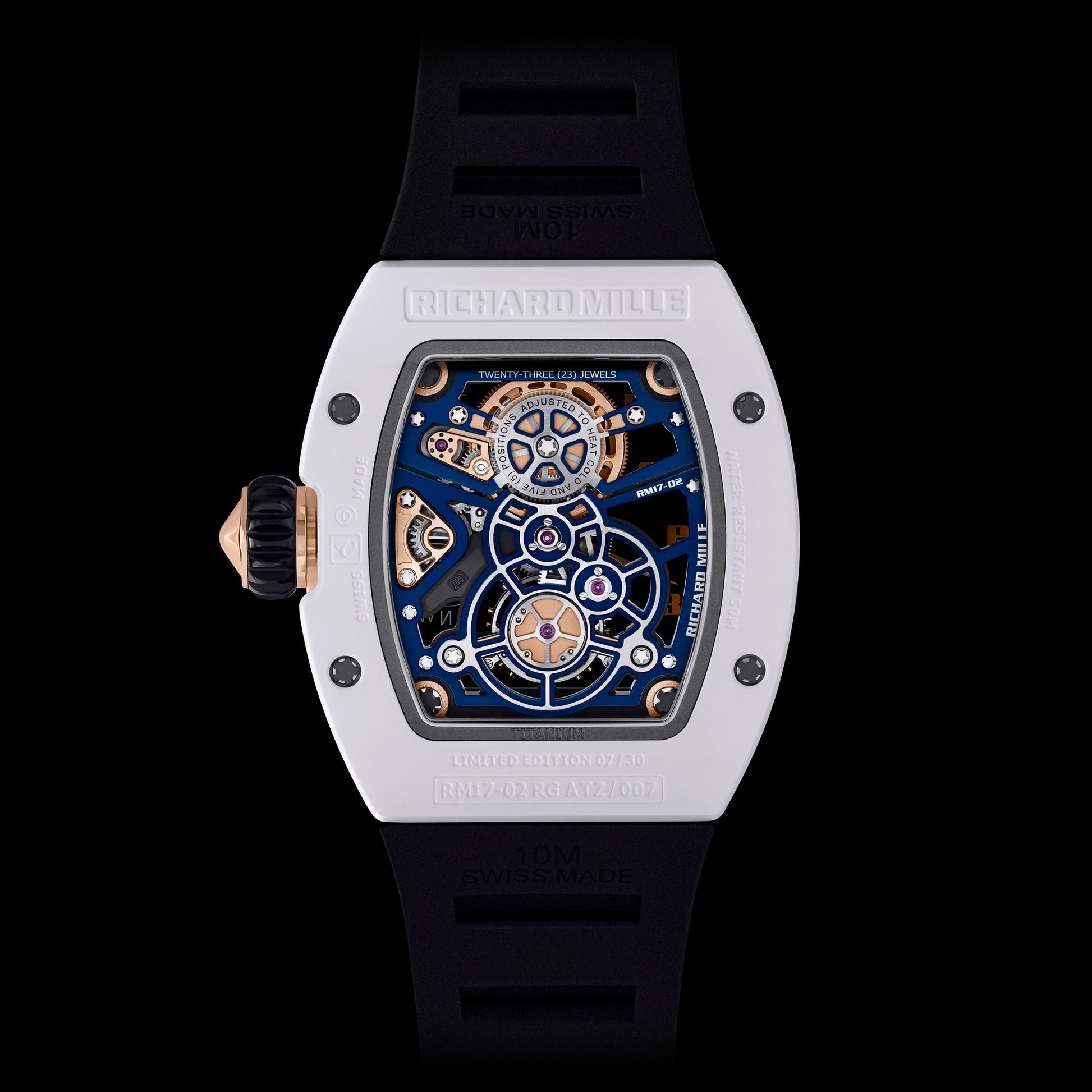 Richard Mille RM 17-02 Tourbillon White ATZ Ceramic Manual Winding 理查德米勒 RM 17-02 陀飞轮 ATZ白陶瓷 手表 | WORLDTIMER