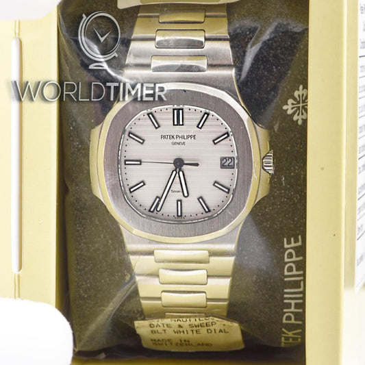Brand New and Sealed Patek Philippe Tiffany & Co Nautilus White Dial Stainless Steel 5711/1A 百达翡丽鹦鹉螺5711 | WORLDTIMER