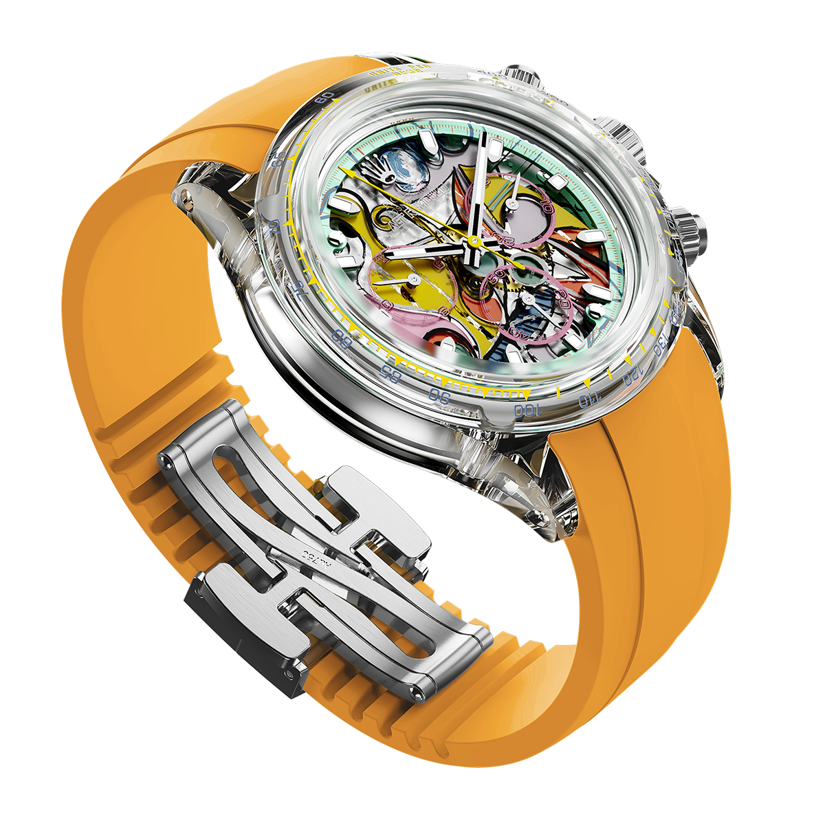 AET REMOULD x PICASSO Rolex Daytona GREAT STILL LIFE ON PEDESTAL 畢加索 勞力士 地通拿 透明手錶 | WORLDTIMER