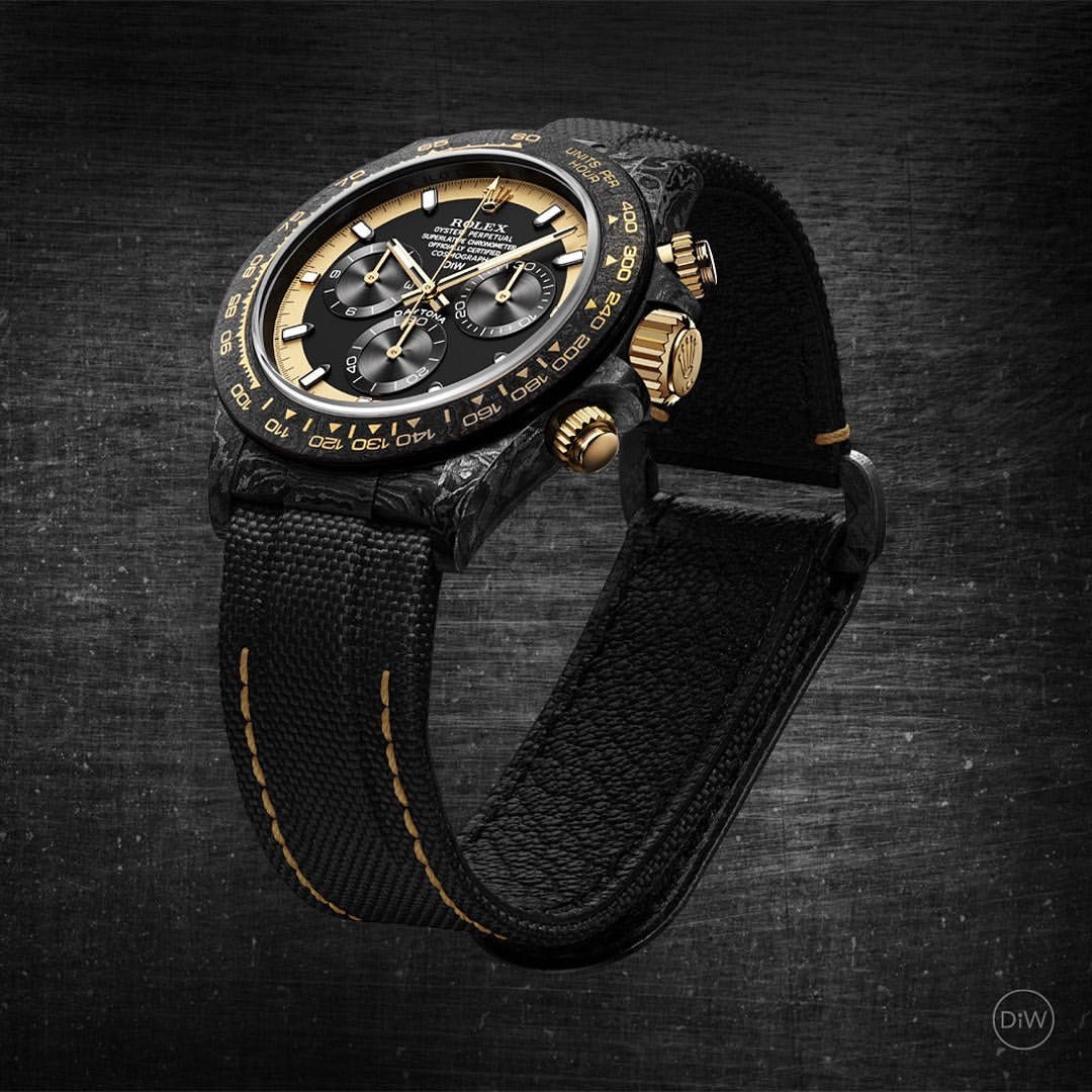 NTPT Carbon Rolex DiW Daytona CREAM INVERT GOLD 劳力士DiW  碳纤维迪通拿 | WORLDTIMER
