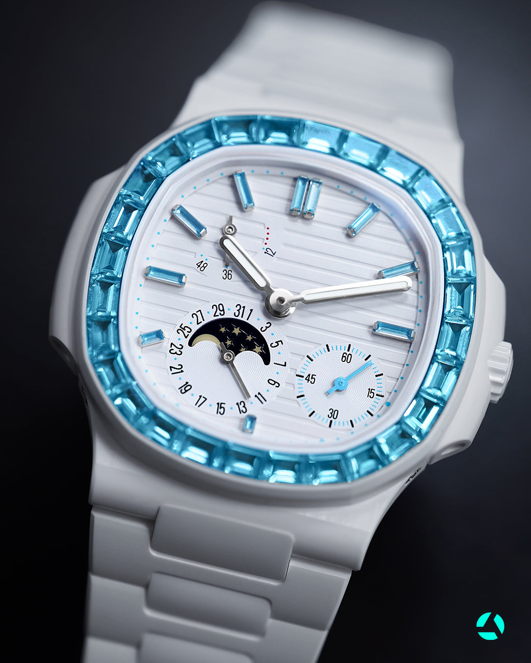 Patek Philippe 5712 Gemstone Ceramic AET Remould AETHER 百达翡丽 海蓝宝石 鹦鹉螺5712 AET Remould AETHER | WORLDTIMER