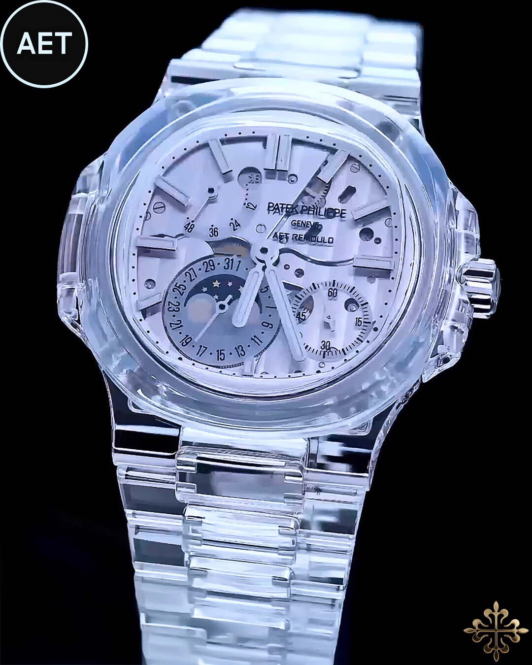 The AET REMOULD Full Sapphire Patek Nautilus 5712: The Pinnacle of Timepiece Brilliance | 终极代表作：百达翡丽金鹰 蓝宝石全透明 Nautilus 5712 | WORLDTIMER