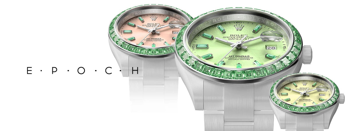 36 Gems on a Ceramic Datejust | AET REMOULD EPOCH TSAVORITE 36颗宝石白陶瓷 劳力士日志型 TSAVORITE | WORLDTIMER