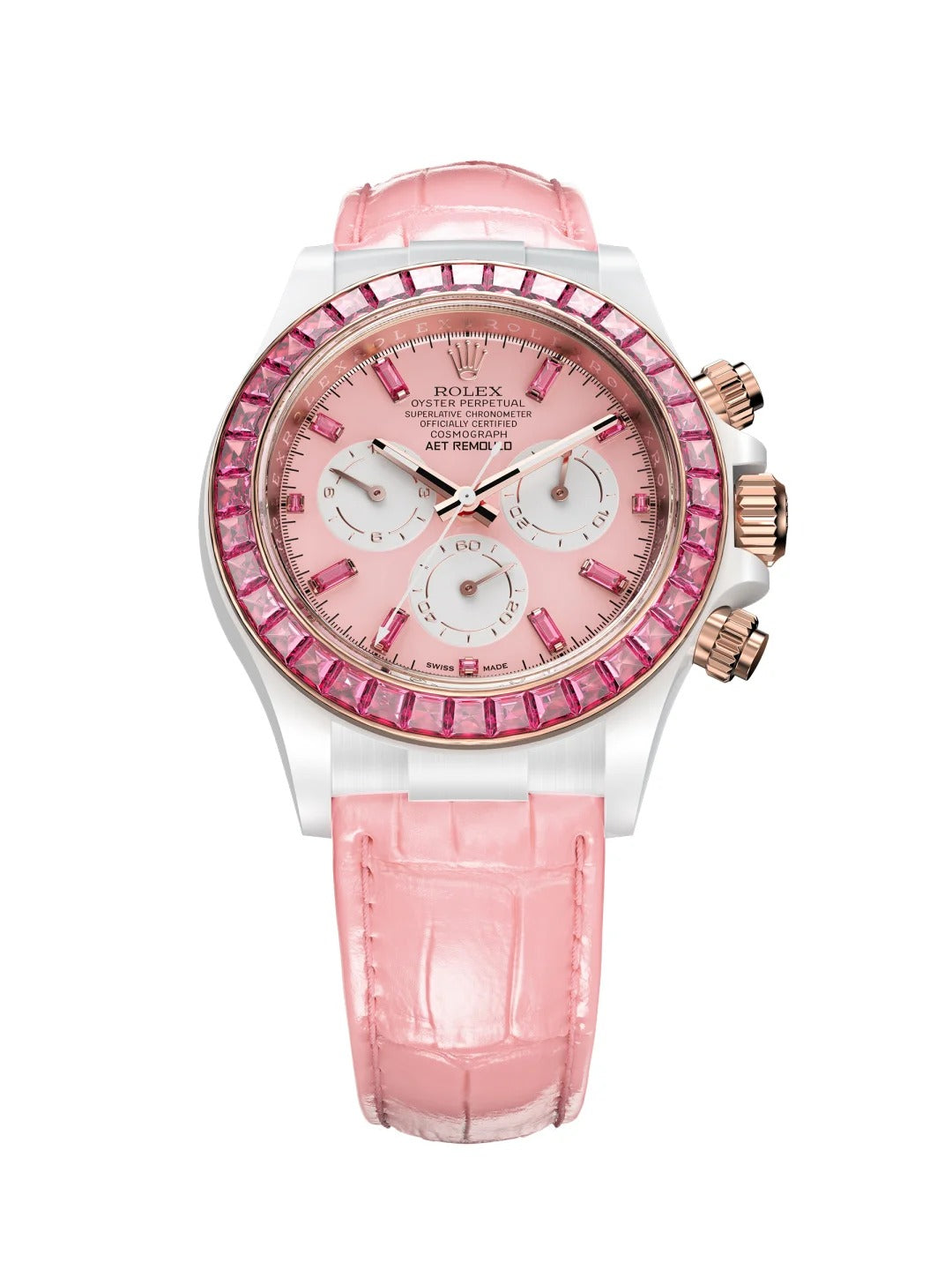 AET REMOULD Diamond Rolex Daytona "SHUN SAKURA" 劳力士迪通拿 钻石女表 | WORLDTIMER