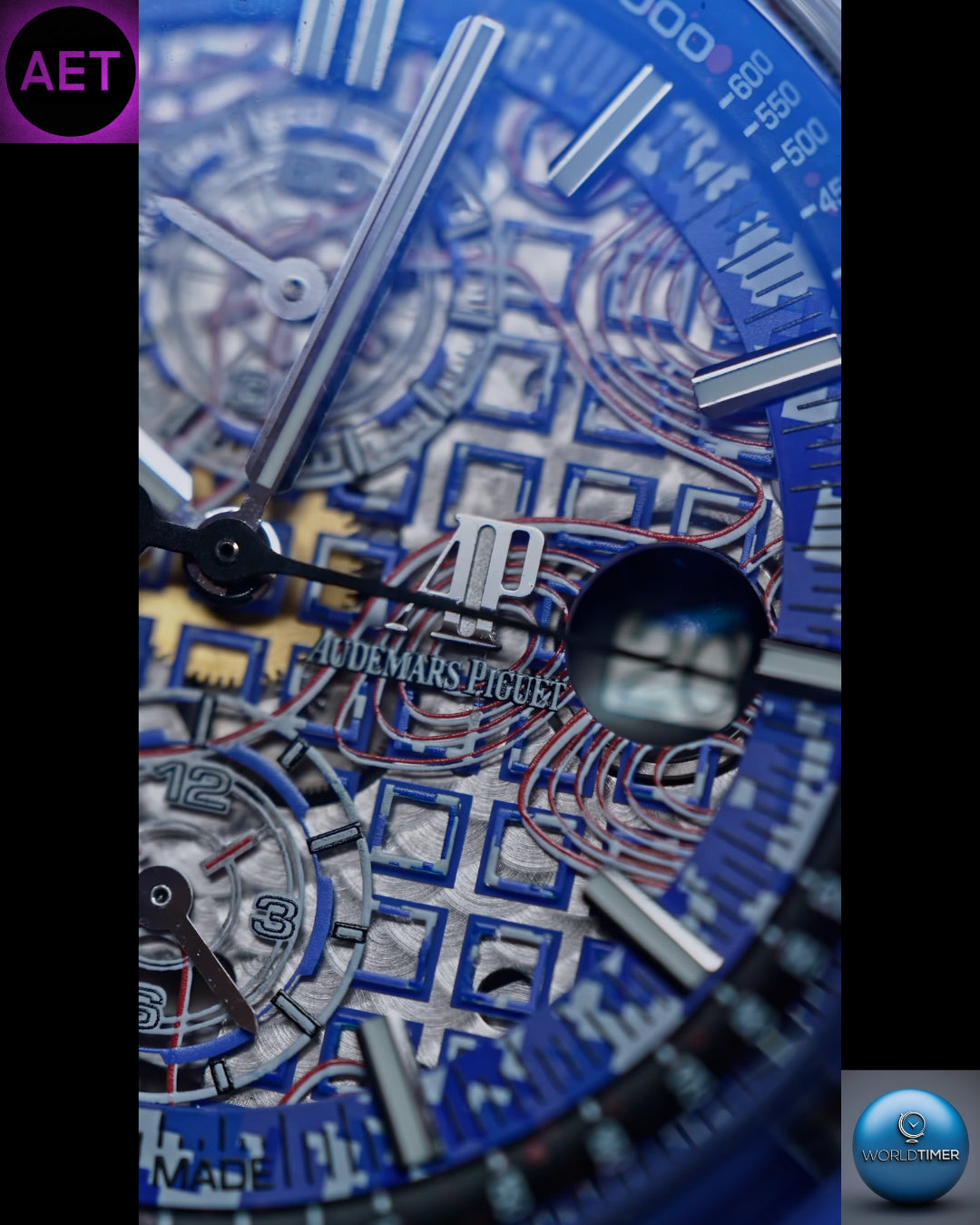 Royal Oak Offshore AET REMOULD AZURE BLUE 愛彼 皇家橡樹離岸型 藍寶石透明手錶 | WORLDTIMER