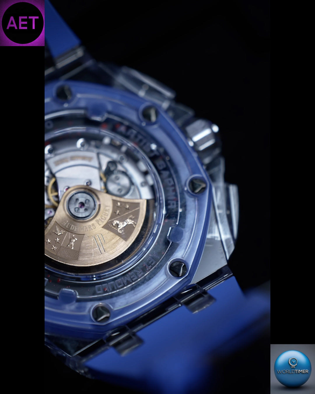 Audemars Piguet Royal Oak Offshore AET REMOULD AZURE BLUE 愛彼皇家橡樹離岸型 藍寶石透明手錶 | WORLDTIMER
