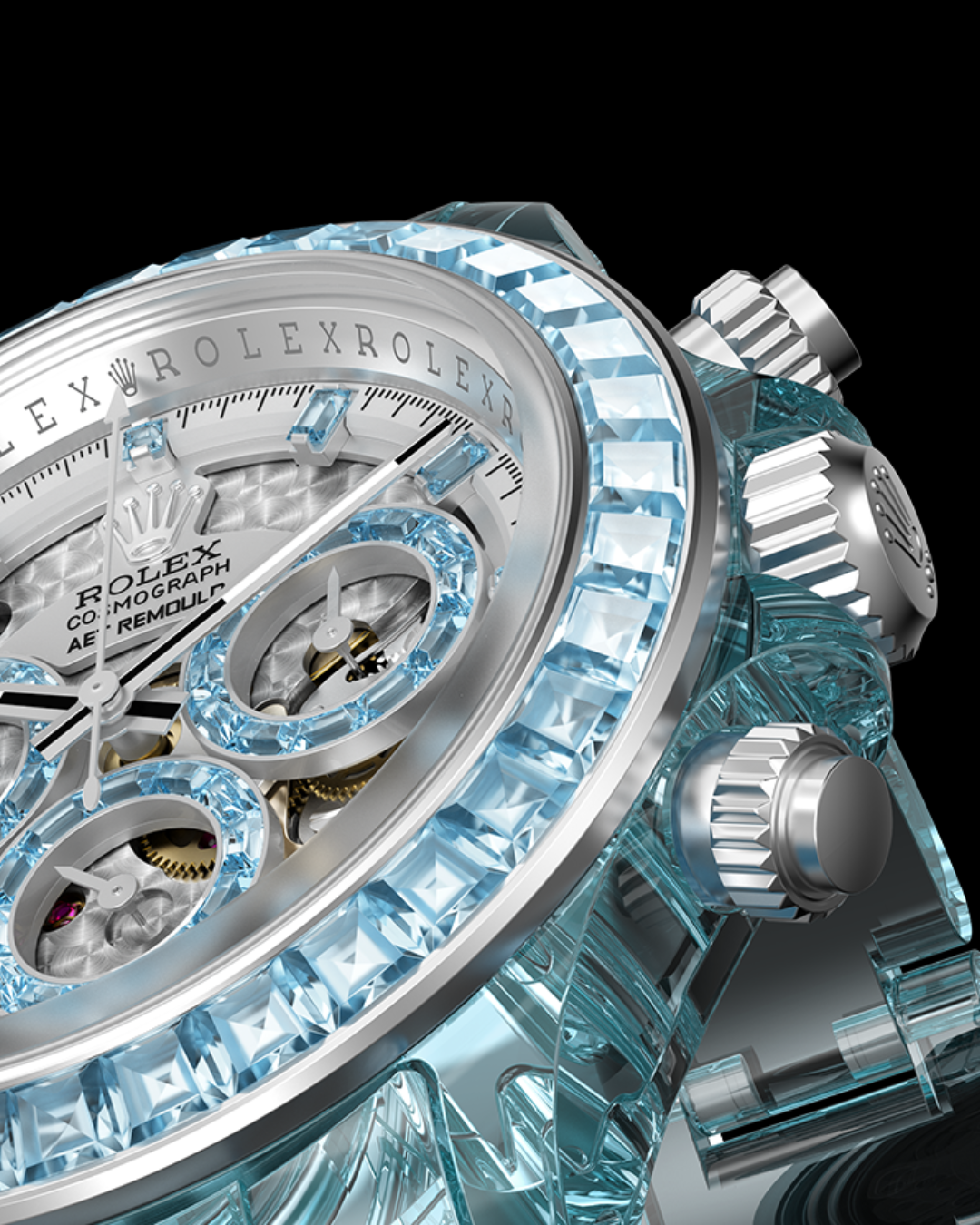 AET REMOULD Rolex Daytona Sapphire AZURE ELEGANCE 藍寶石勞力士 水晶地通拿 | WORLDTIMER