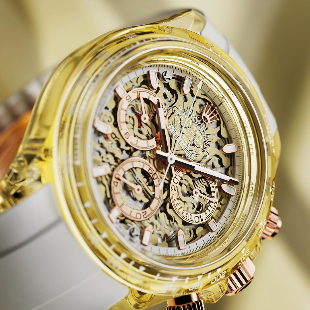 AET REMOULD 勞力士 地通拿 COLOR LOONG 2024 EDITION 透明手錶 Rolex Daytona Sapphire | WORLDTIMER