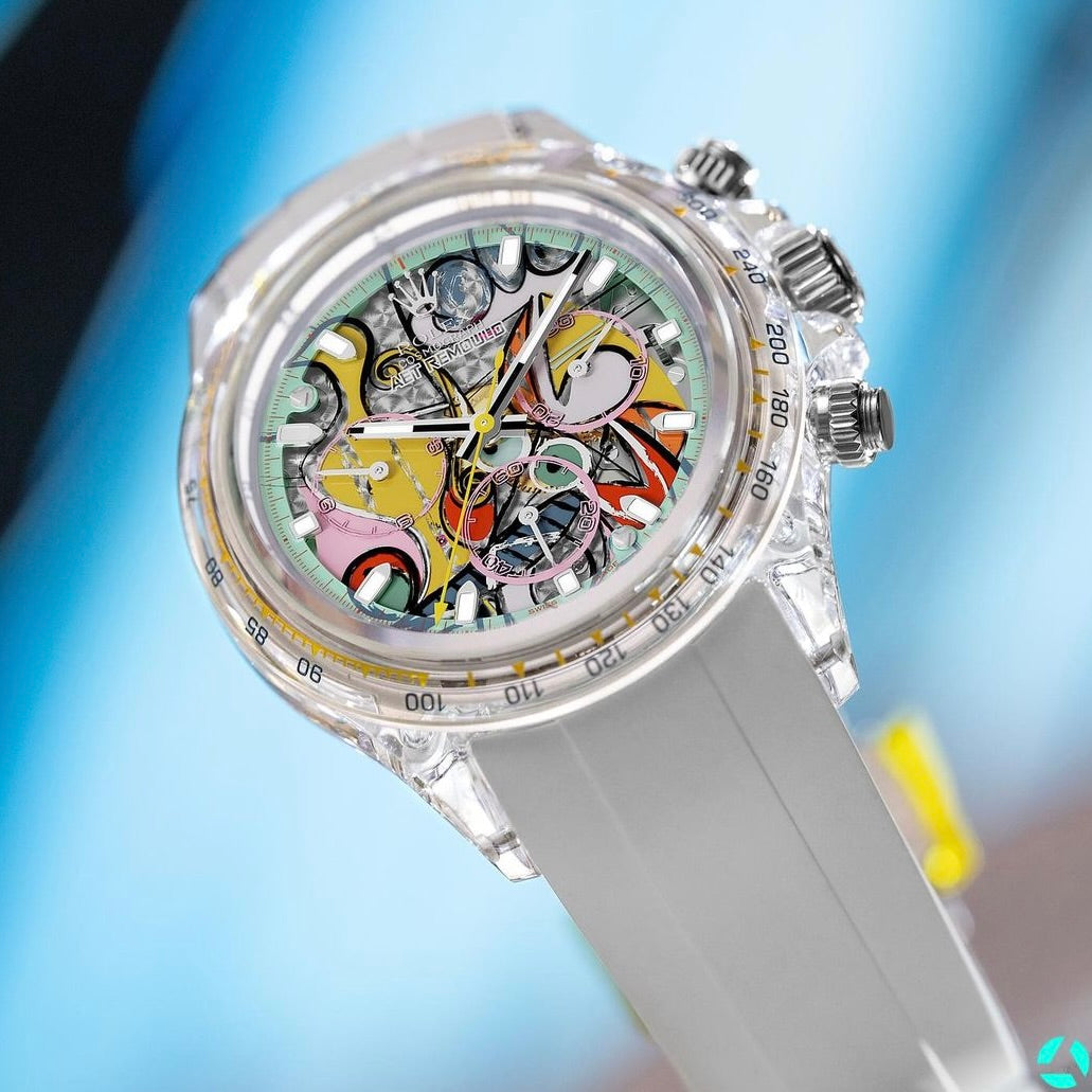 AET Remould x 畢加索 勞力士 地通拿 GREAT STILL LIFE ON PEDESTAL Rolex Daytona Sapphire Watch | WORLDTIMER