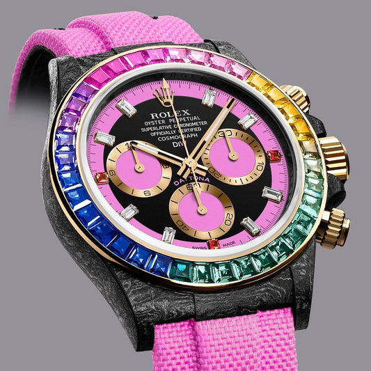 DiW Rolex Rainbow Daytona Ladies Watch 劳力士彩虹圈 DiW迪通拿 时尚女表 | WORLDTIMER