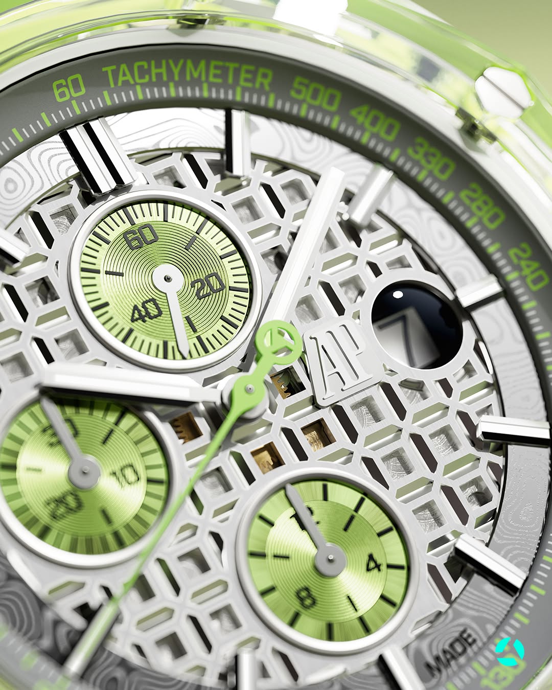 AP Royal Oak Offshore AET REMOULD SOGNEFJORD GREEN Sapphire Watch 愛彼 皇家橡樹離岸型 藍寶石手錶 | WORLDTIMER