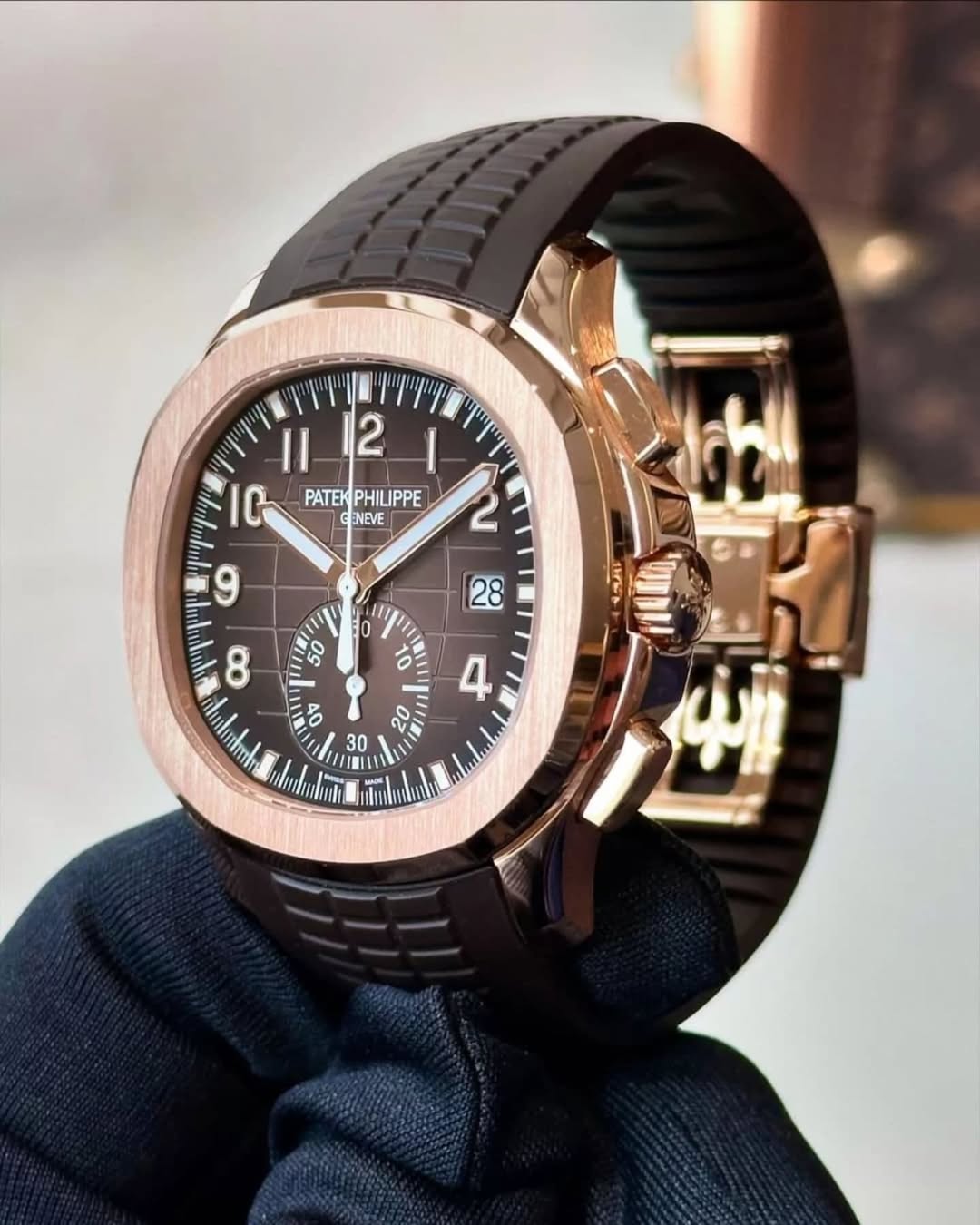 Patek Aquanaut 5968R Rose Gold Watch 百达翡丽Aquanaut 5968R-001 玫瑰金腕表 | WORLDTIMER