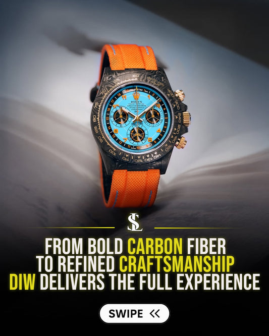 DiW Rolex Carbon Daytona AVIA AZURE BLUE 劳力士DiW 碳纤维迪通拿 | WORLDTIMER