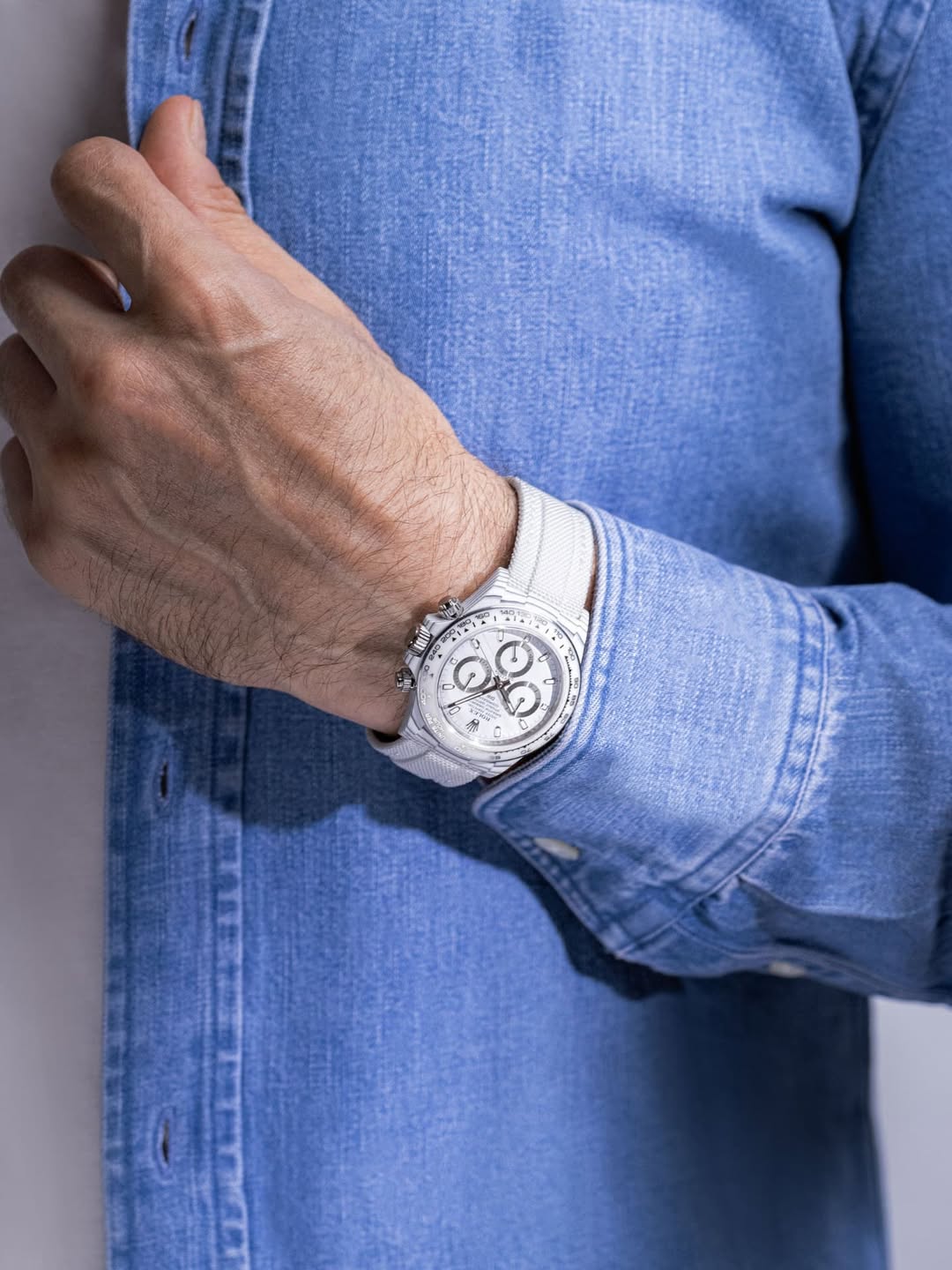 UNIQUE All White Rolex DiW Daytona YUKI DiW 雪姬 劳力士熊猫迪 | WORLDTIMER