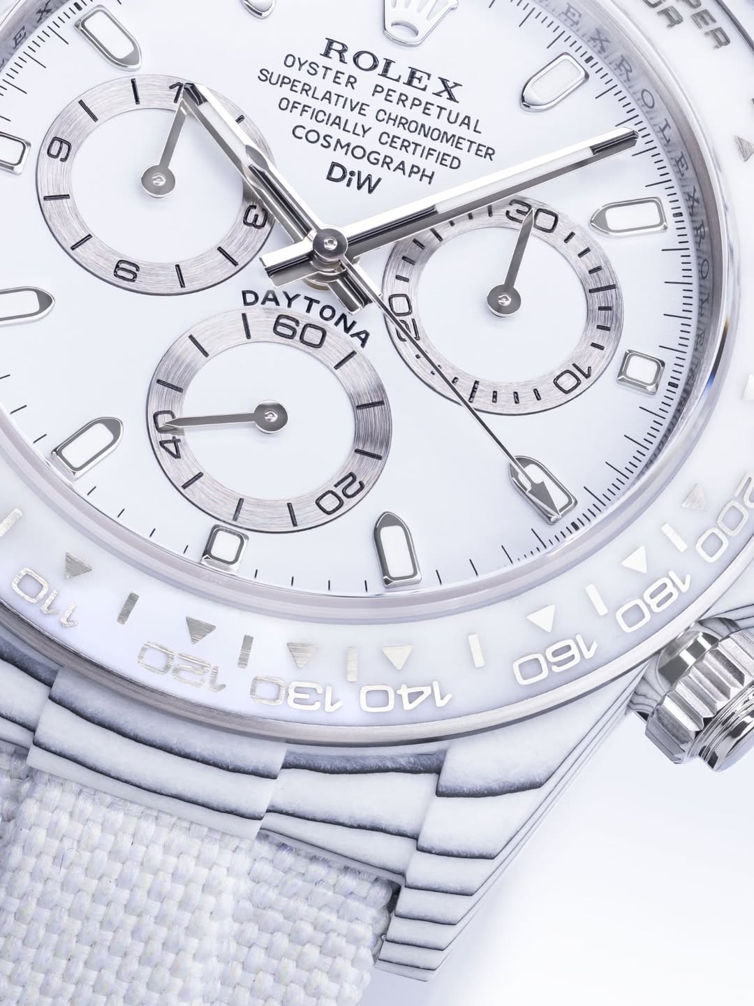 UNIQUE All White Rolex DiW Daytona YUKI DiW 雪姬 劳力士熊猫迪 | WORLDTIMER