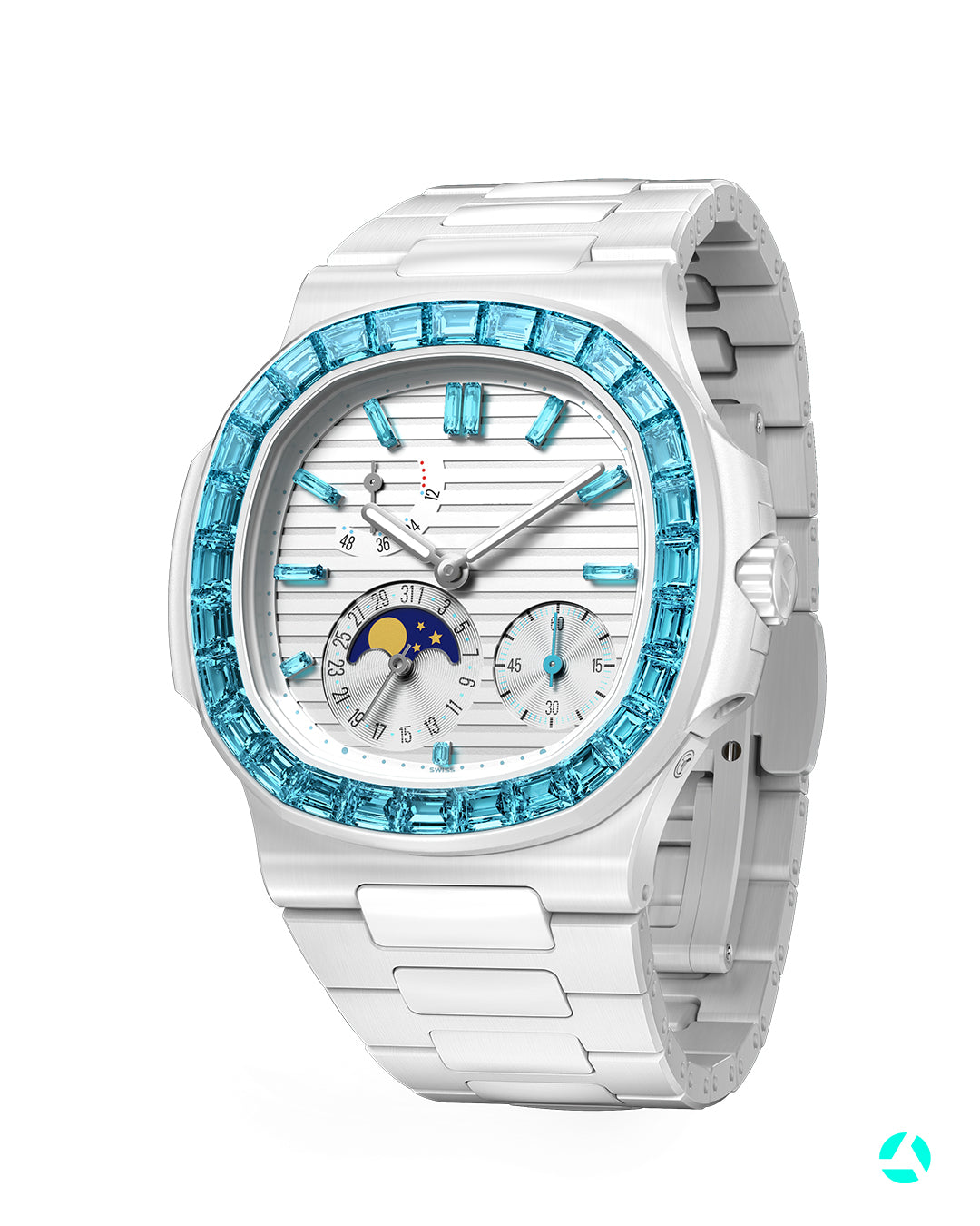 Patek 5712 Gemstone Ceramic AET Remould AETHER 百达翡丽 海蓝宝石 鹦鹉螺5712 AET Remould AETHER | WORLDTIMER