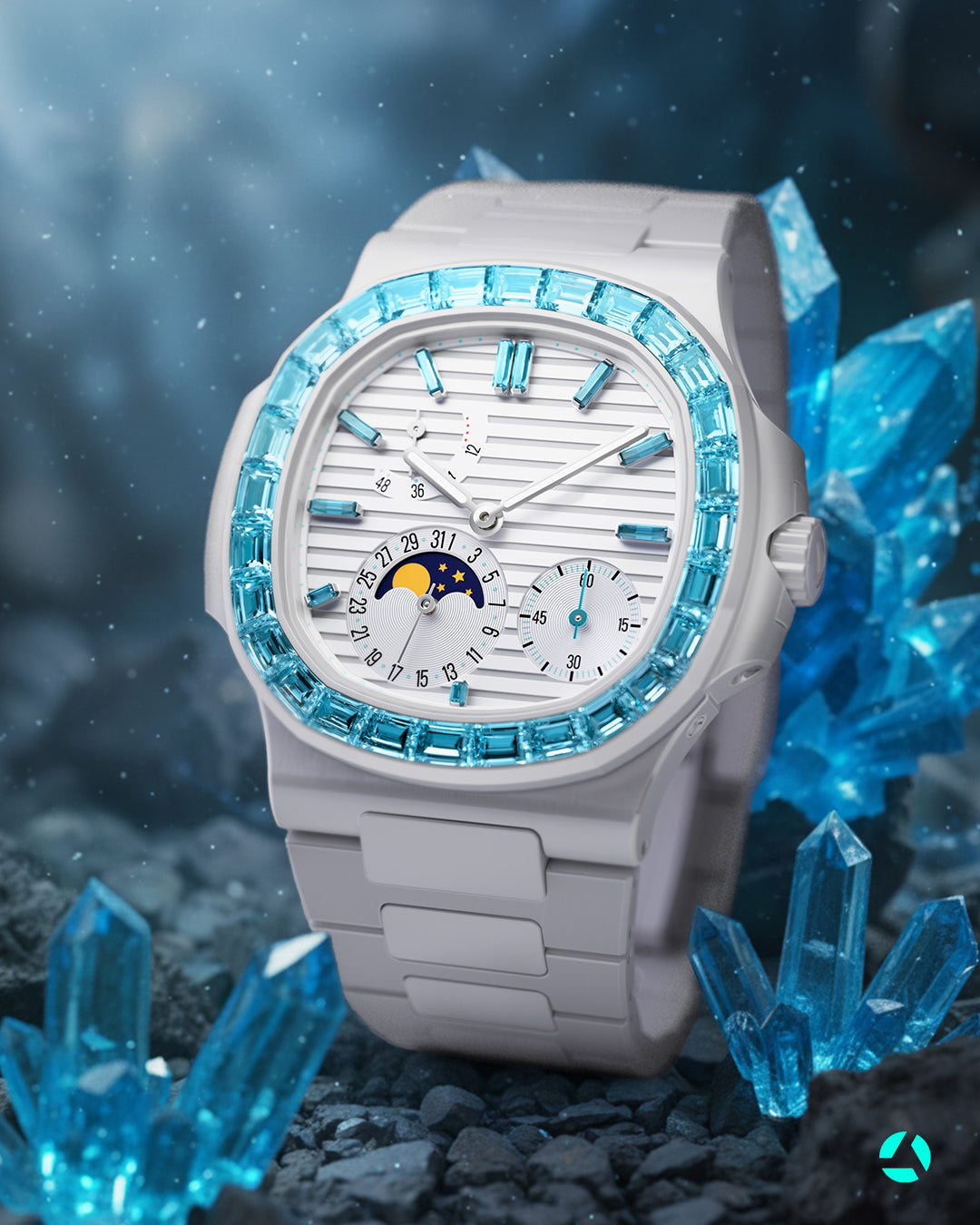 Patek 5712 Gemstone Ceramic AET Remould AETHER 百达翡丽 海蓝宝石 鹦鹉螺5712 AET Remould AETHER | WORLDTIMER