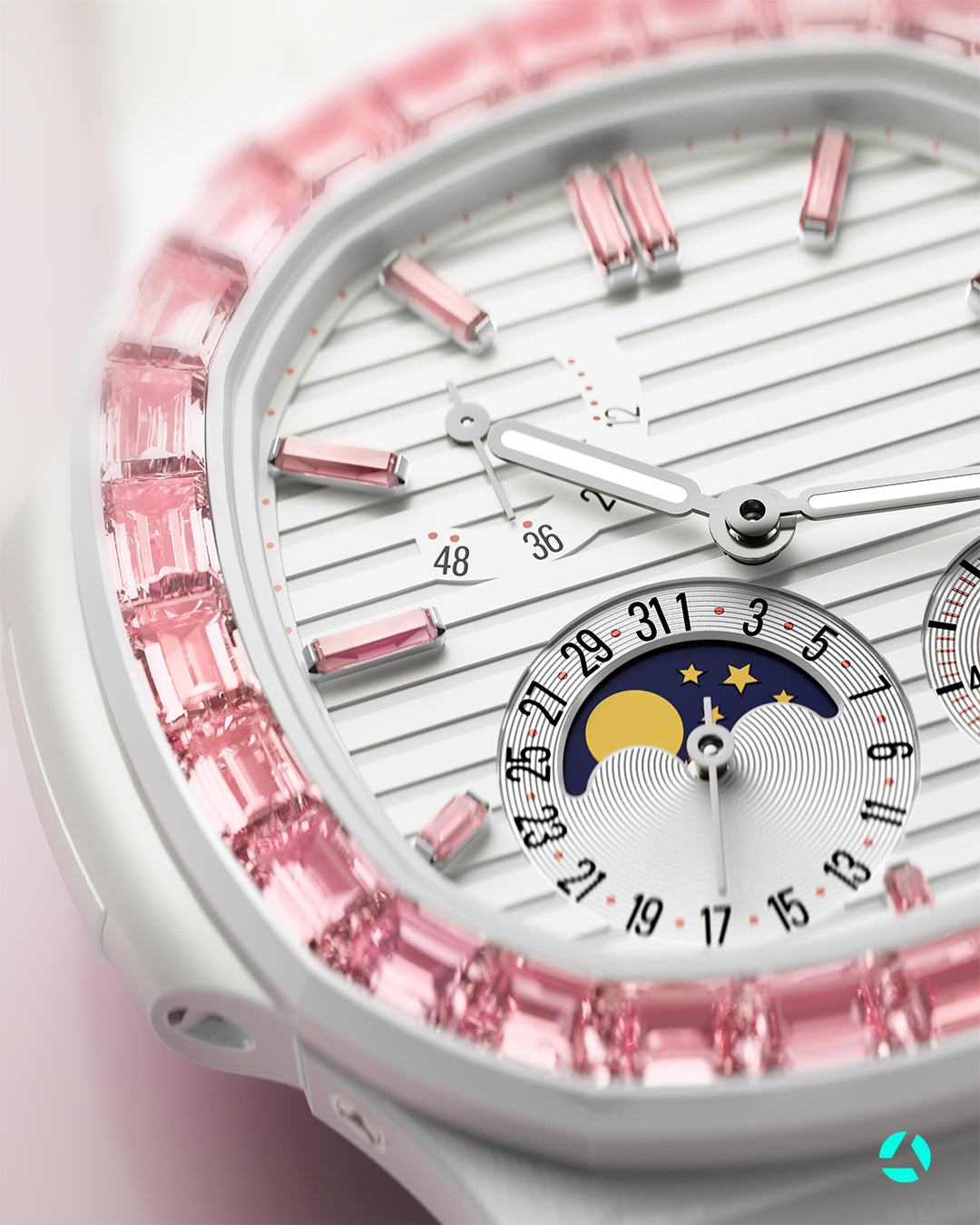 Patek Philippe 5712 AET Remould EOS 百达翡丽 粉红宝石 鹦鹉螺5712 | WORLDTIMER