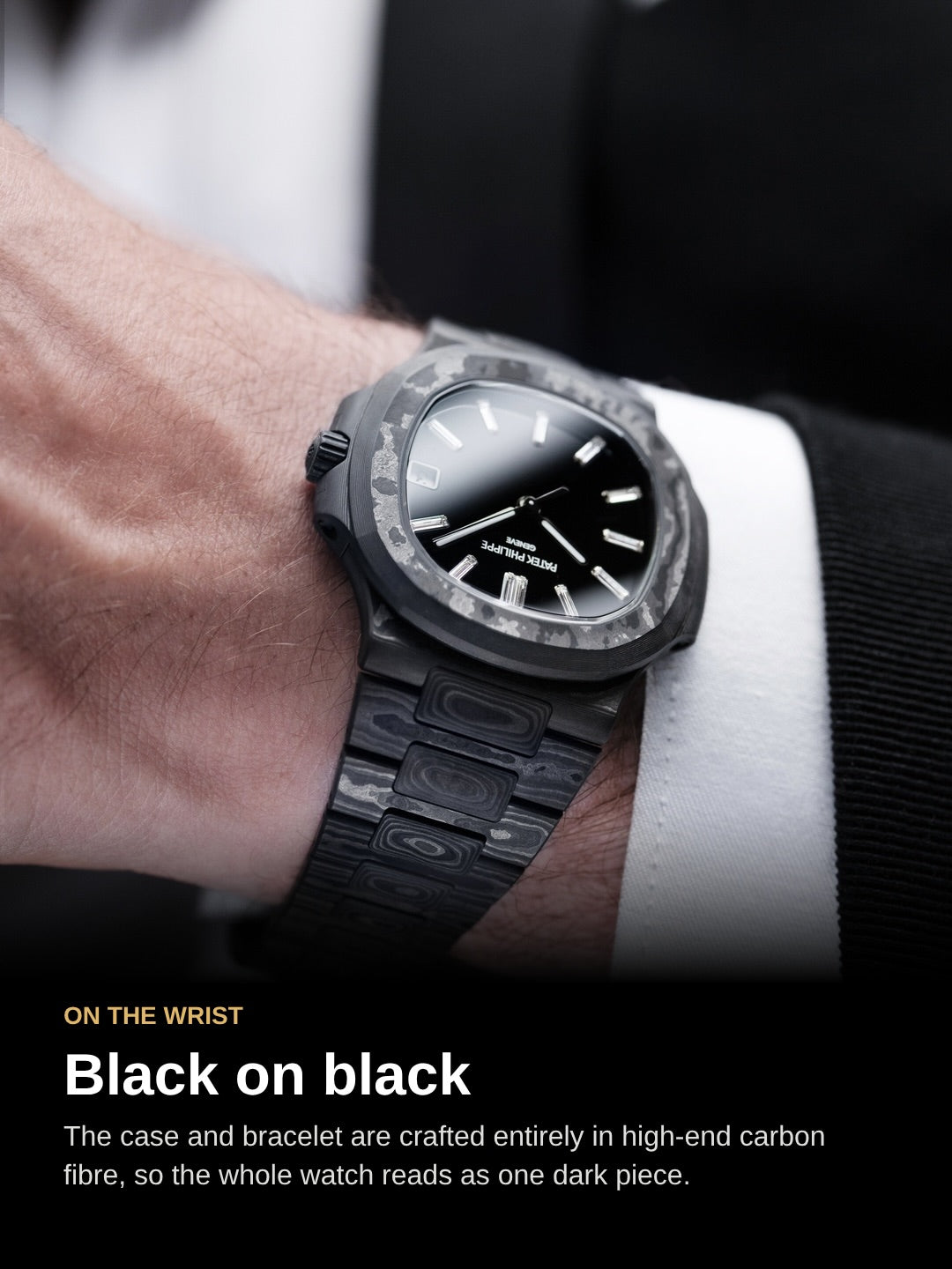 DiW Patek Philippe Nautilus BLACK GRAIL ONYX DiW 全碳纤维百达翡丽鹦鹉螺 黑圣杯ONYX | WORLDTIMER
