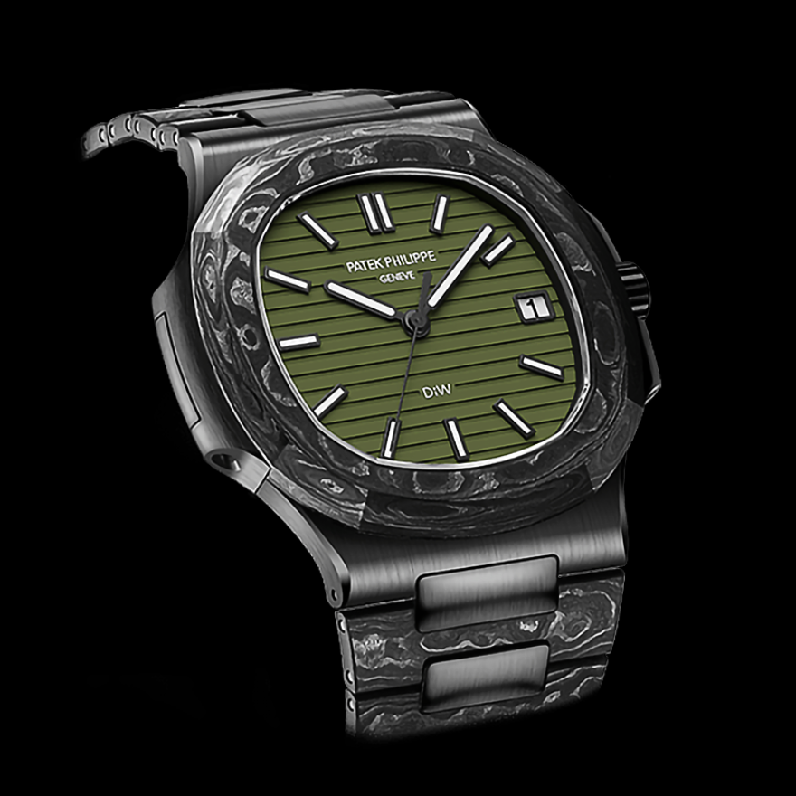 DiW Patek Philippe Nautilus BLACK GRAIL KHAKI 百达翡丽 鹦鹉螺5711 | WORLDTIMER