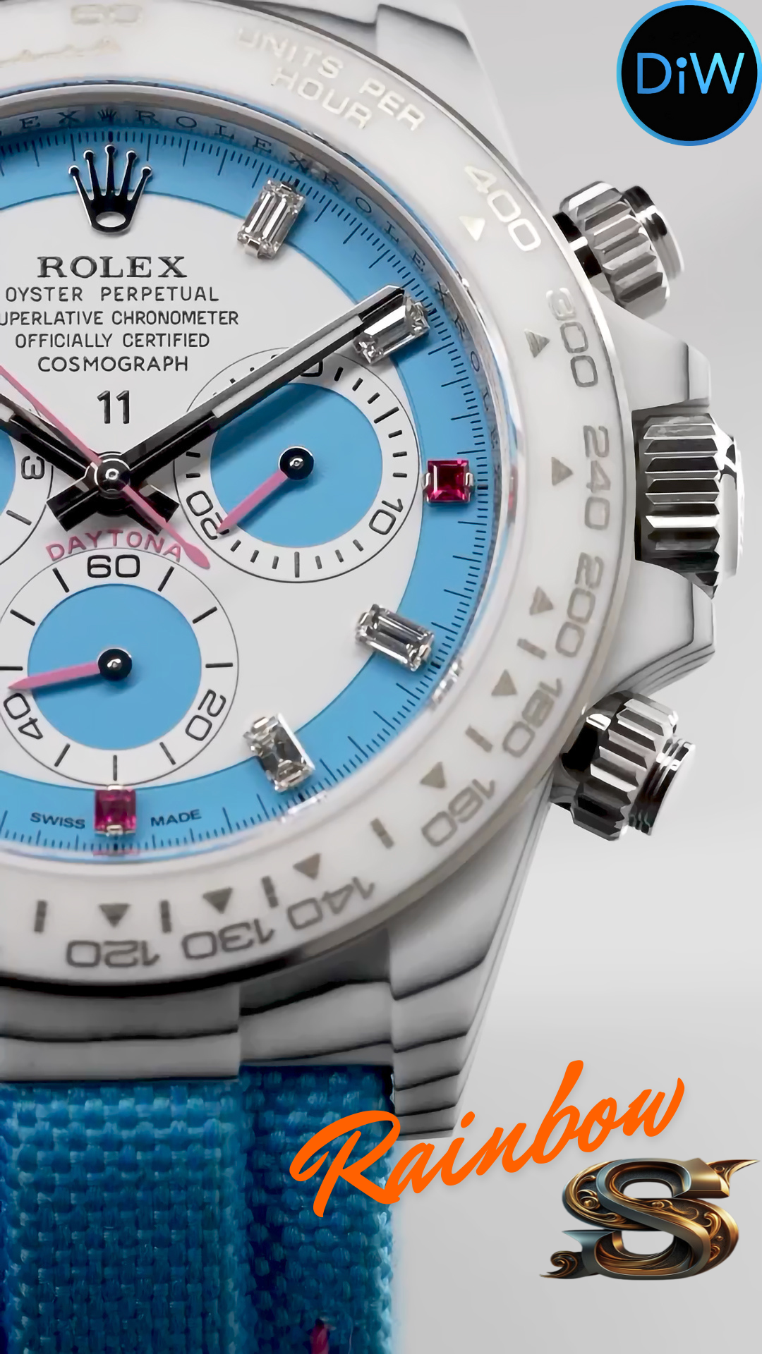 CarboQuartz Rolex DiW Daytona RAINBOW S UNIQUE 劳力士DiW 石英纤维迪通拿 | WORLDTIMER