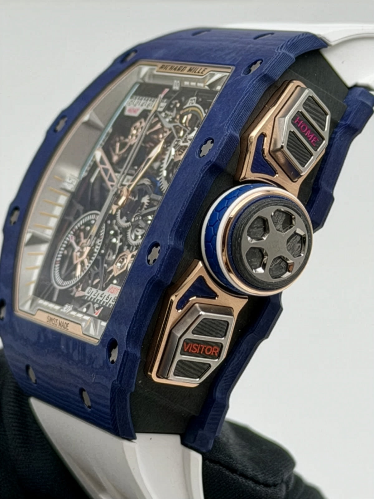 Richard Mille RM 41-01 Tourbillon Soccer Dark Blue Quartz TPT 理查德米勒 RM 41-01 深蓝色 手动上链陀飞轮回拨计时足球表 | WORLDTIMER