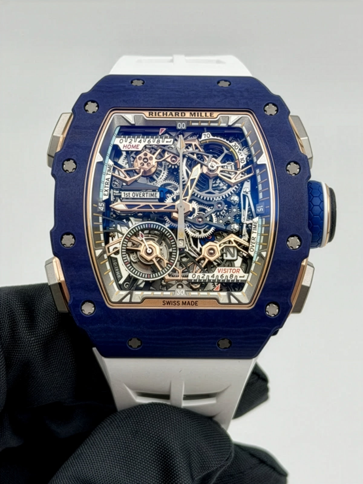 Richard Mille RM 41-01 Tourbillon Soccer Dark Blue Quartz TPT 理查米尔 RM 41-01 深蓝色 足球陀飞轮腕表 | WORLDTIMER