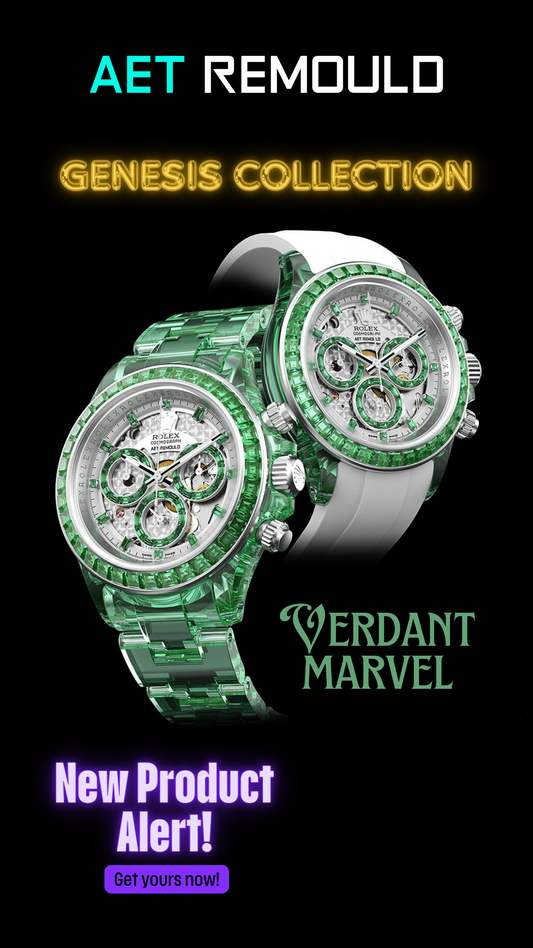 AET REMOULD Rolex Daytona GENESIS COLLECTION Gemstones Sapphire Watches 劳力士 地通拿 方钻透明手表 | WORLDTIMER