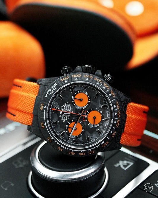 DiW Rolex Carbon Daytona “ORANGE EDITION" 劳力士DiW 碳纤维迪通拿 | WORLDTIMER
