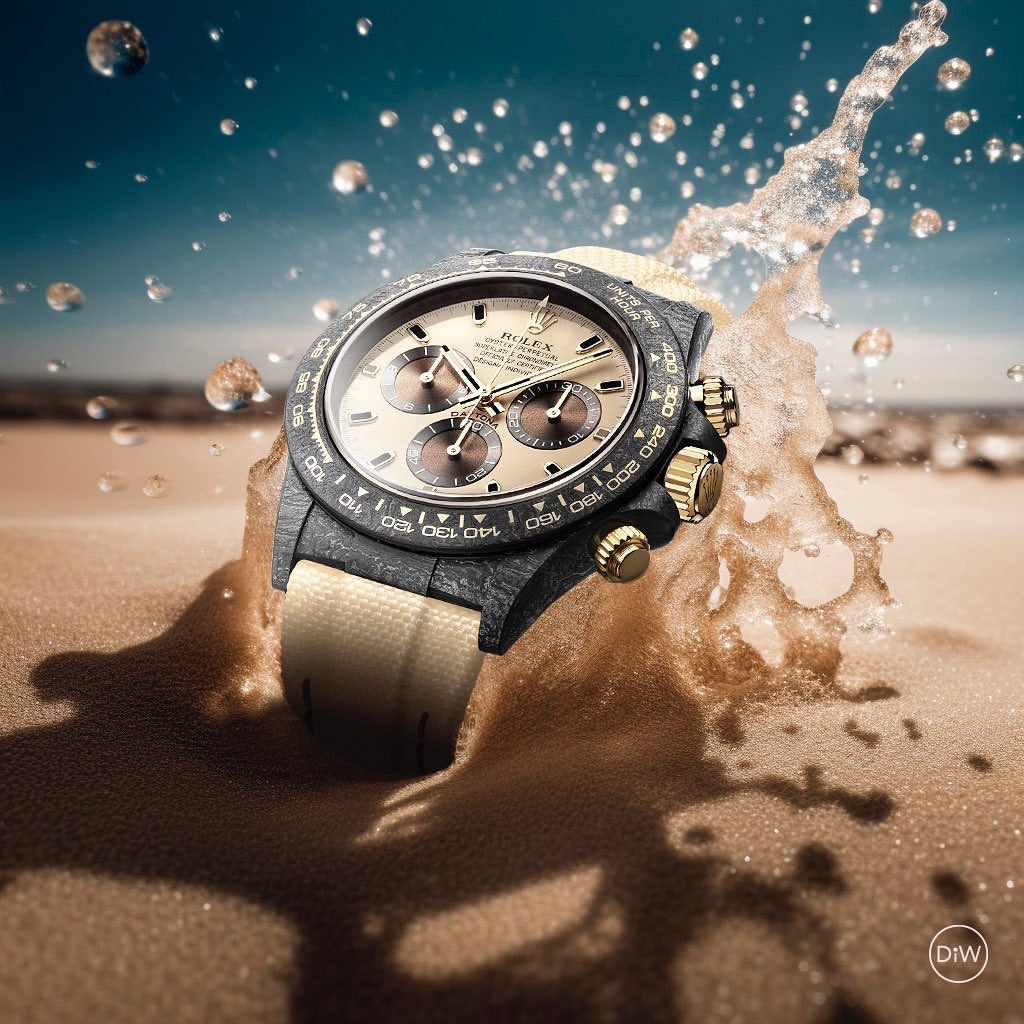 DESERT EAGLE CARBON Rolex Daytona — DiW’s 10‑Piece Ultra‑Exclusive Release DiW 迪沃 Desert Eagle Carbon 碳纤维迪通拿｜轻至不足 50g 的传奇 | WORLDTIMER