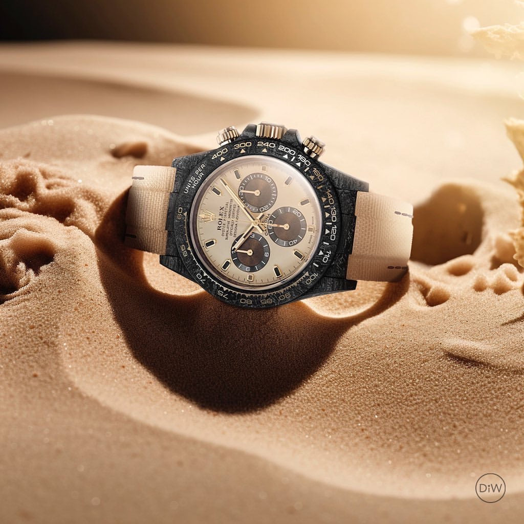 DESERT EAGLE CARBON Rolex Daytona — DiW’s 10‑Piece Ultra‑Exclusive Release 迪沃 劳力士迪通拿「沙漠之鹰」｜轻至不足 50g 的传奇 | WORLDTIMER