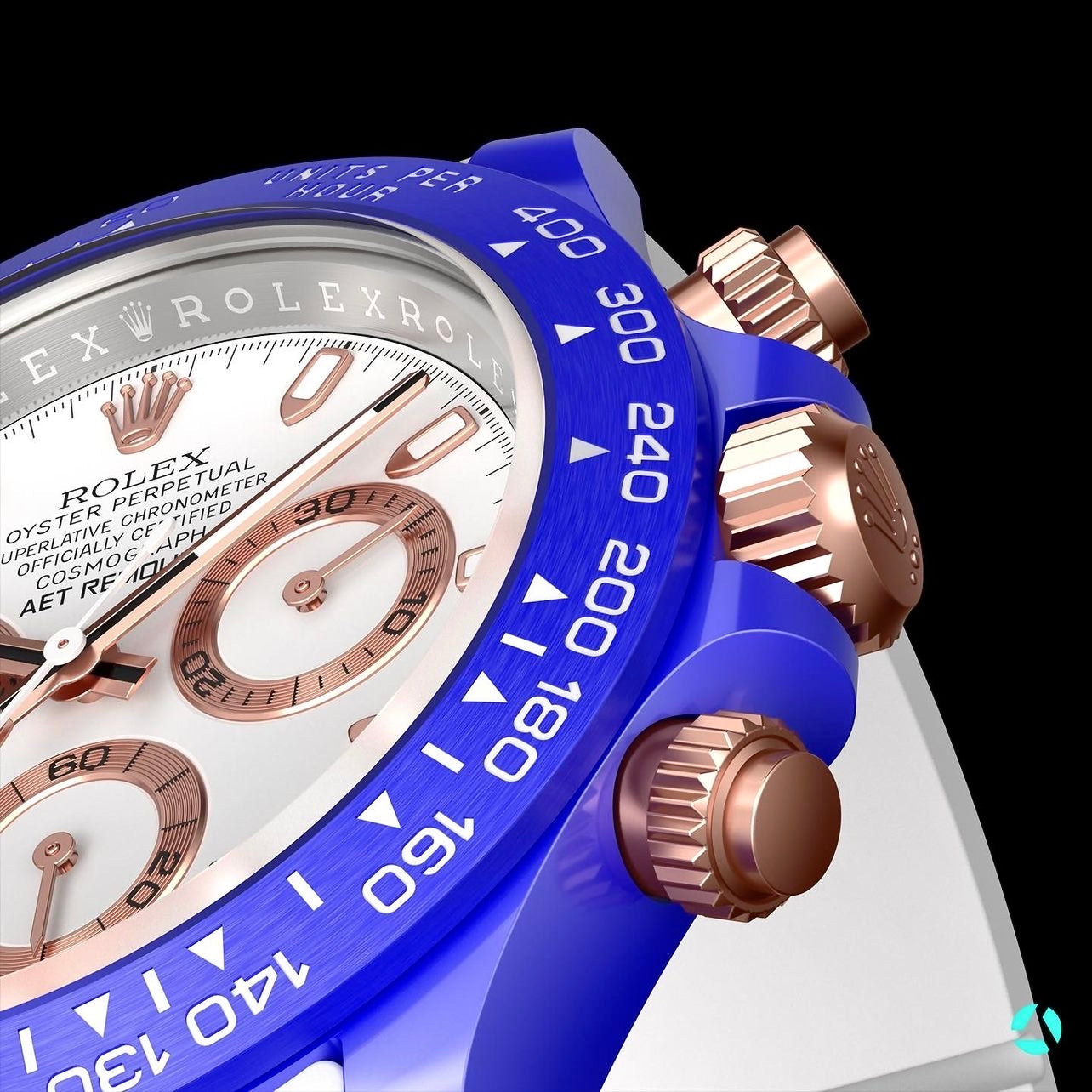 AET REMOULD Ceramic Rolex Daytona BLUE & WHITE CLASSIC | WORLDTIMER