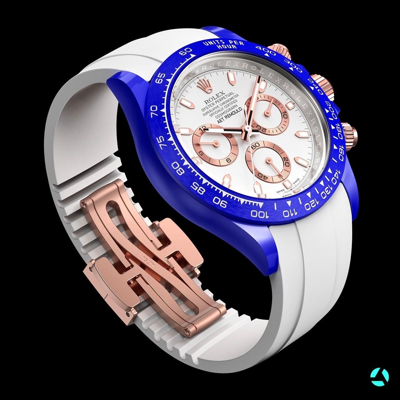 AET REMOULD Ceramic Rolex Daytona BLUE & WHITE CLASSIC | WORLDTIMER